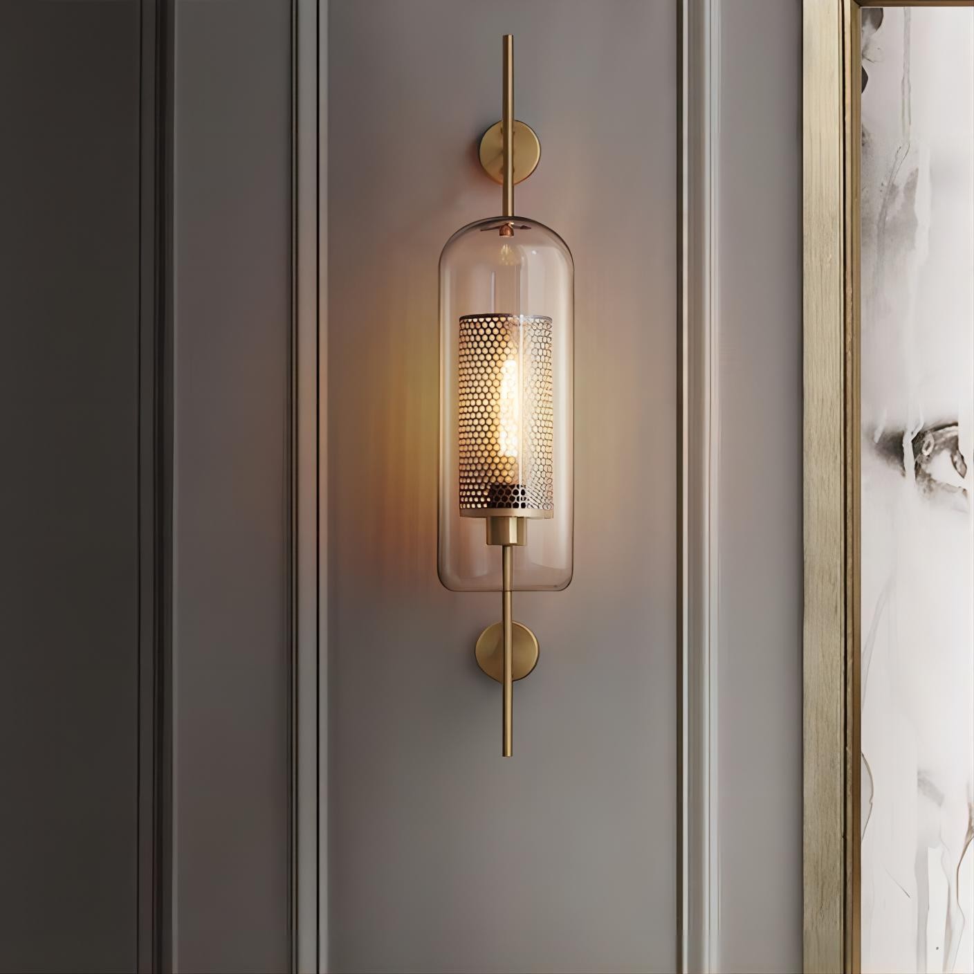 Vintage Glazen Wandlamp Woonkamer Industrieel HL50