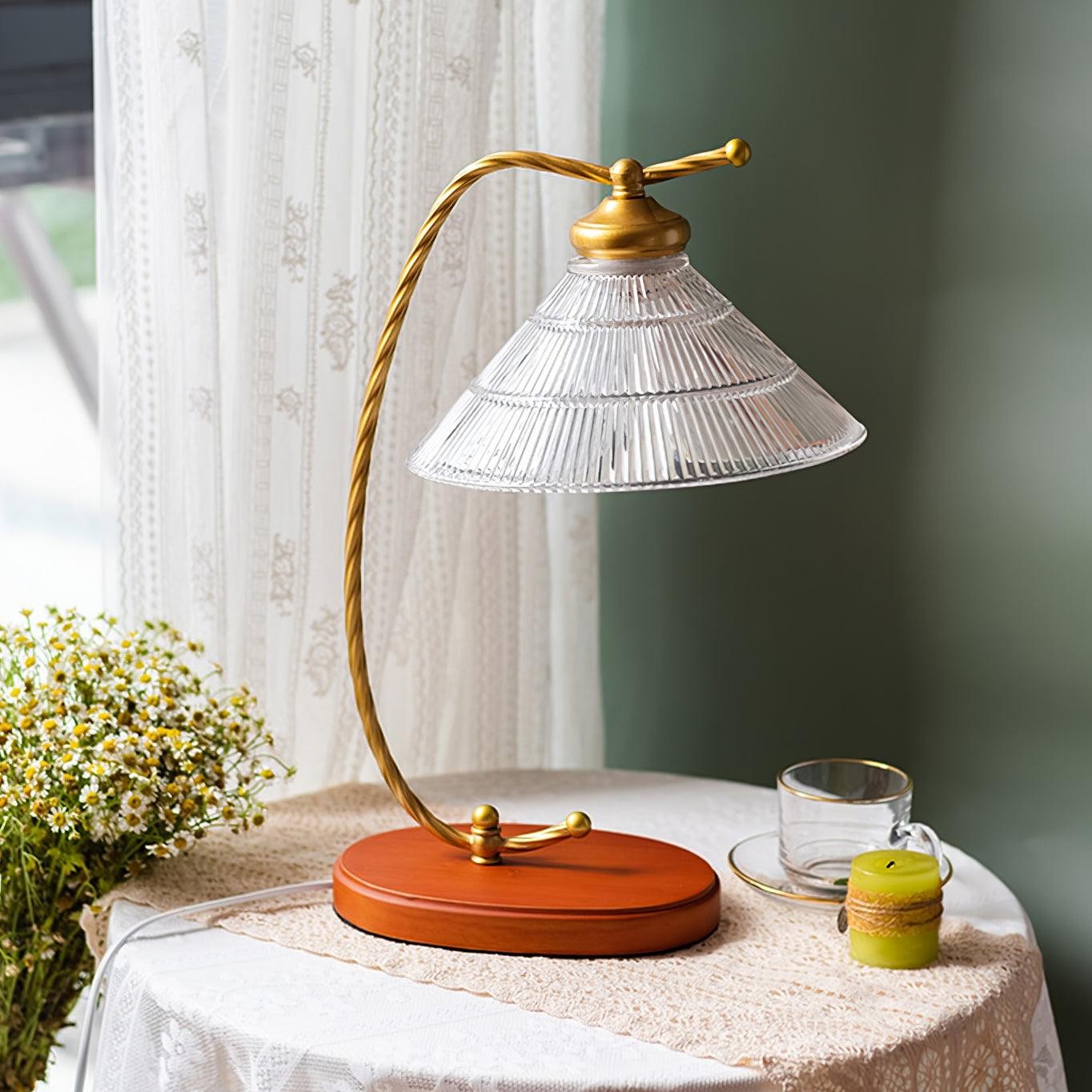 Glazen kap Vintage leeslamp HL565