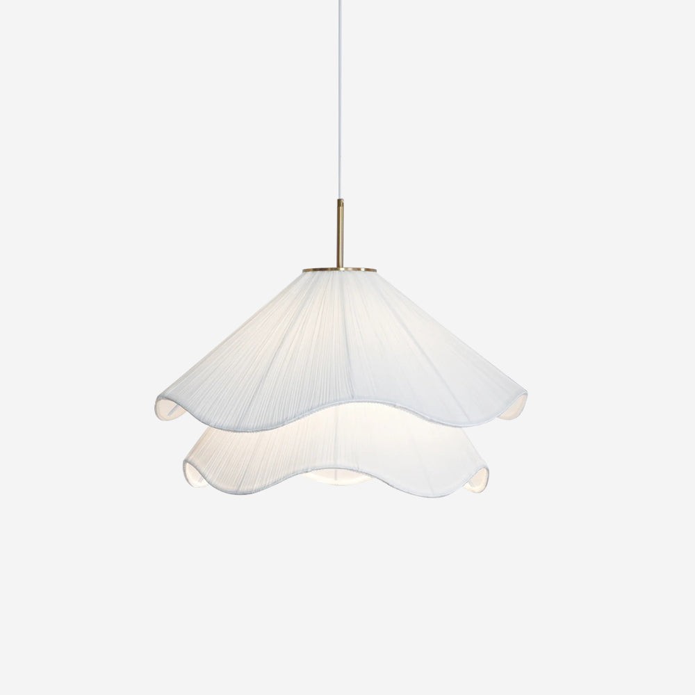 Witte gelaagde plooien hanglamp HL563