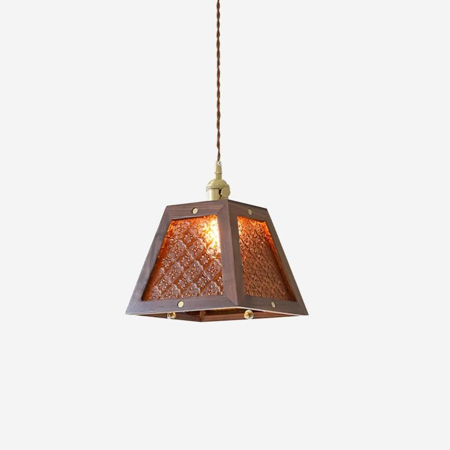 Retro patroon glazen hanglamp HL405