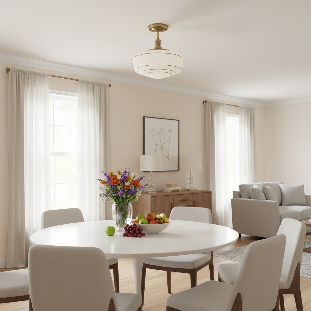 Nalaviro moderne plafondlamp - glazen kap voor woonkamer en hal HL2424