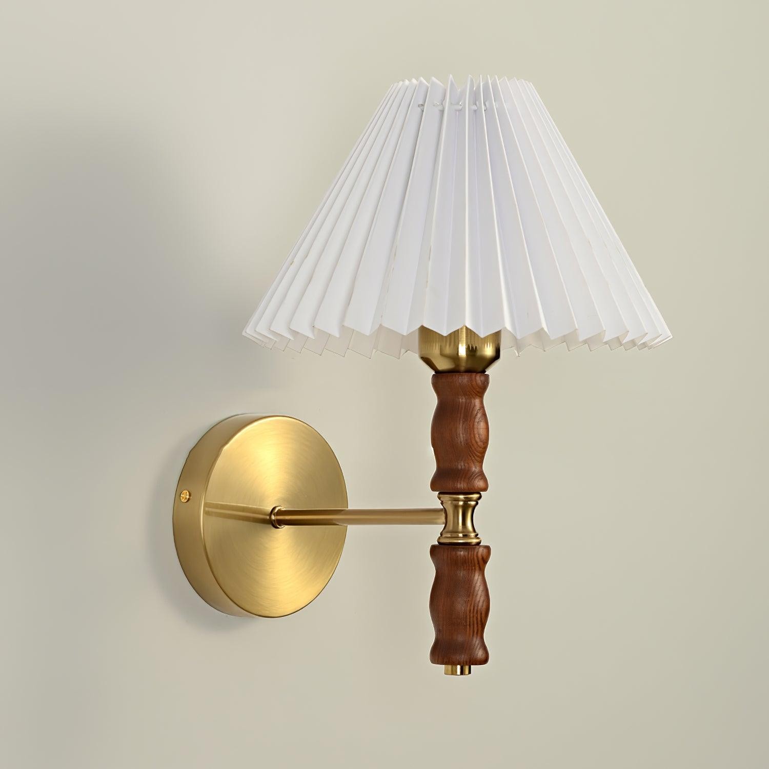 Japanse Retro Walnoot Sfeer Wandlamp Voor Slaapkamer HL807