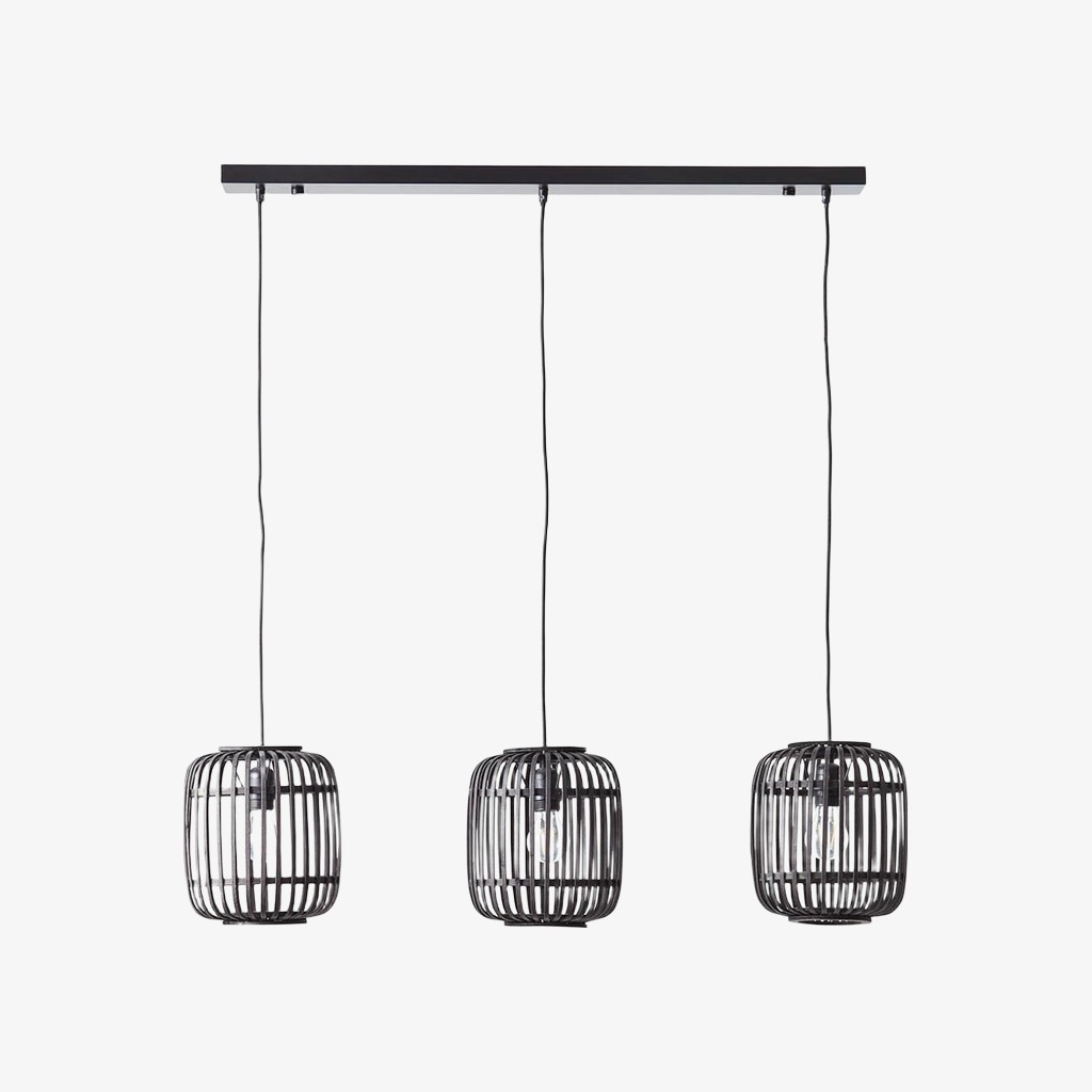 Yumeko Verstelbare Bamboe Hanglamp - Natuurlijke Kooi Plafondlamp Perfect voor Woon- en Eetkamer HL2197