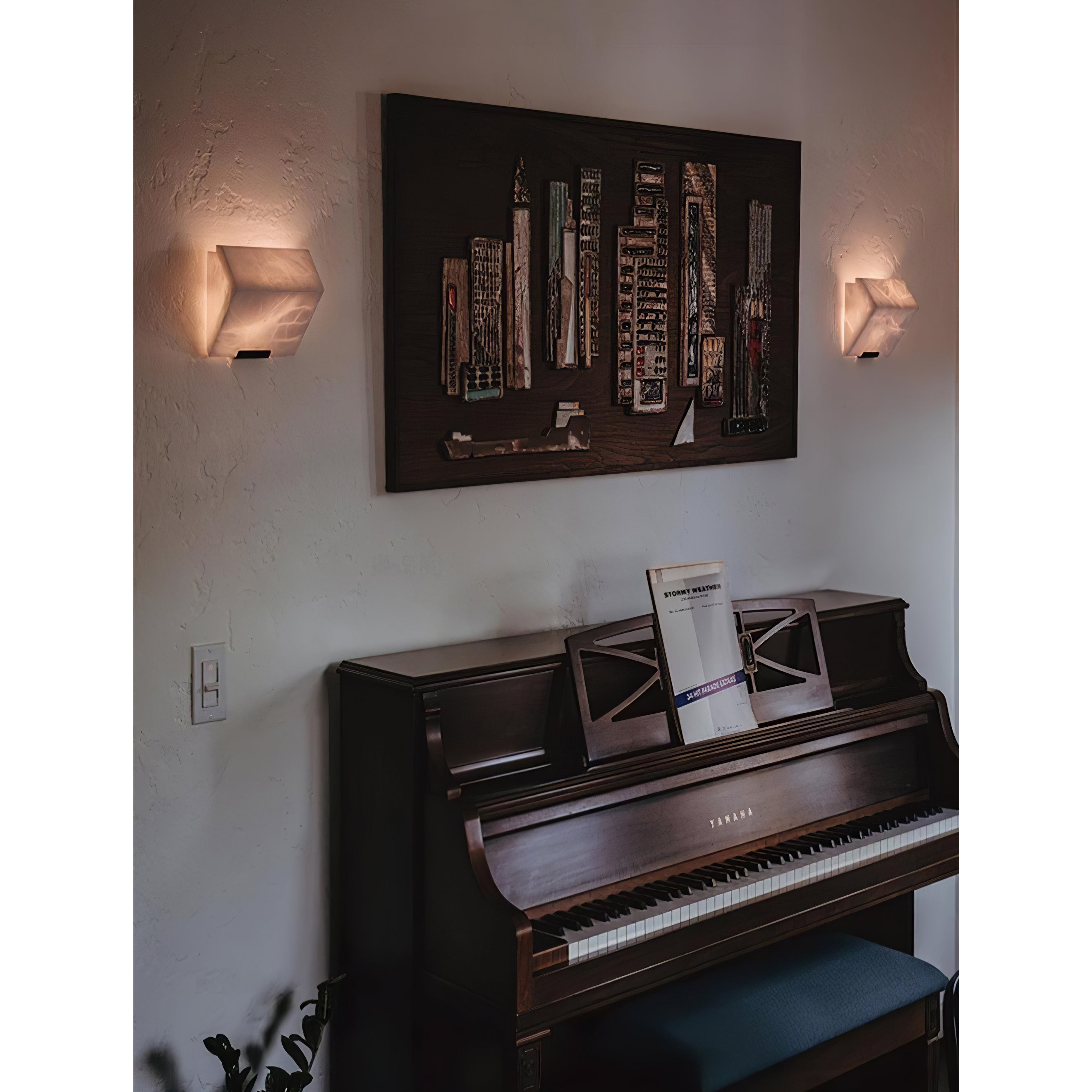 Albasten wandlamp voor trappenhuis HL3201