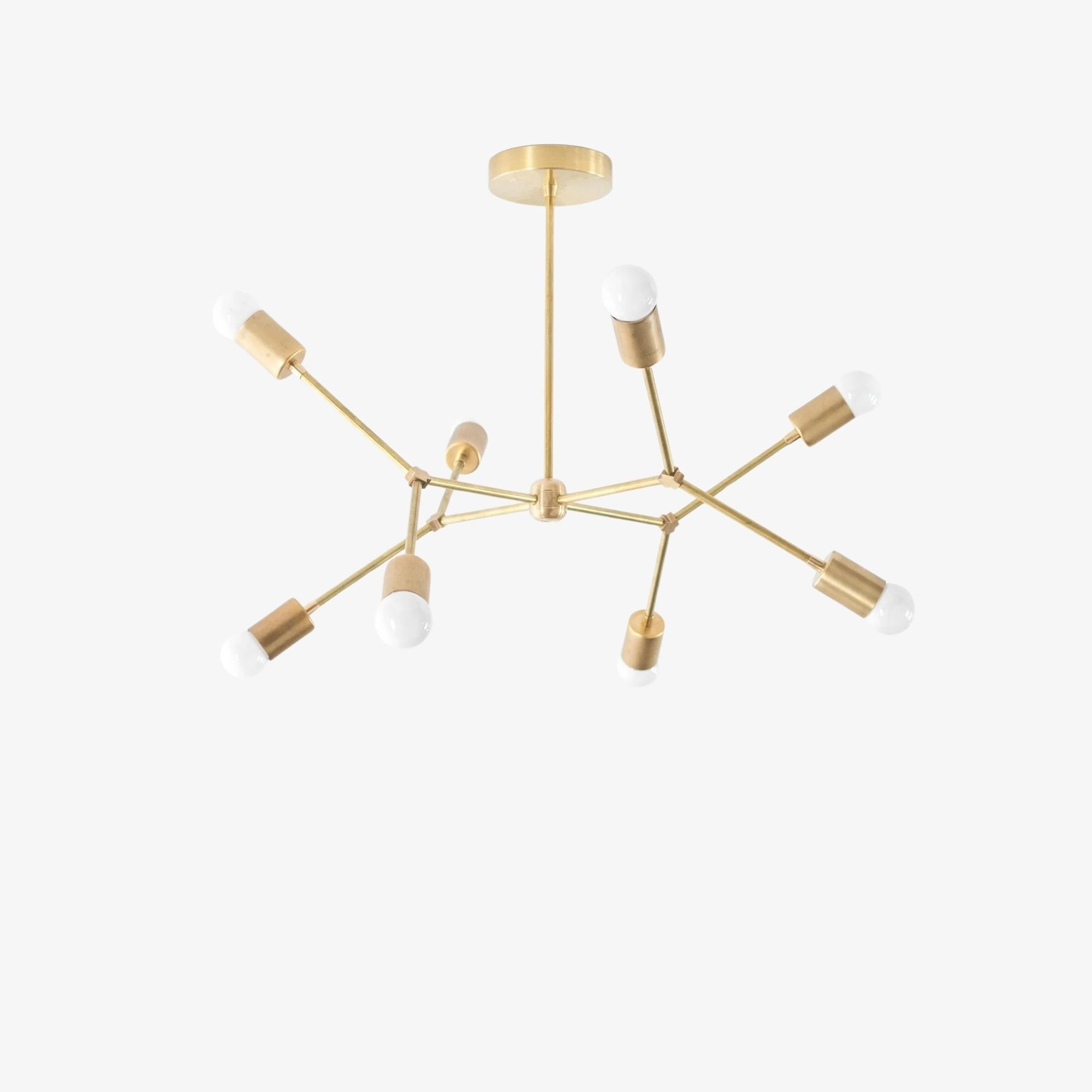 Mobilux Line Moderne Geometrische Kroonluchter - Plafondlamp van Messing HL1683