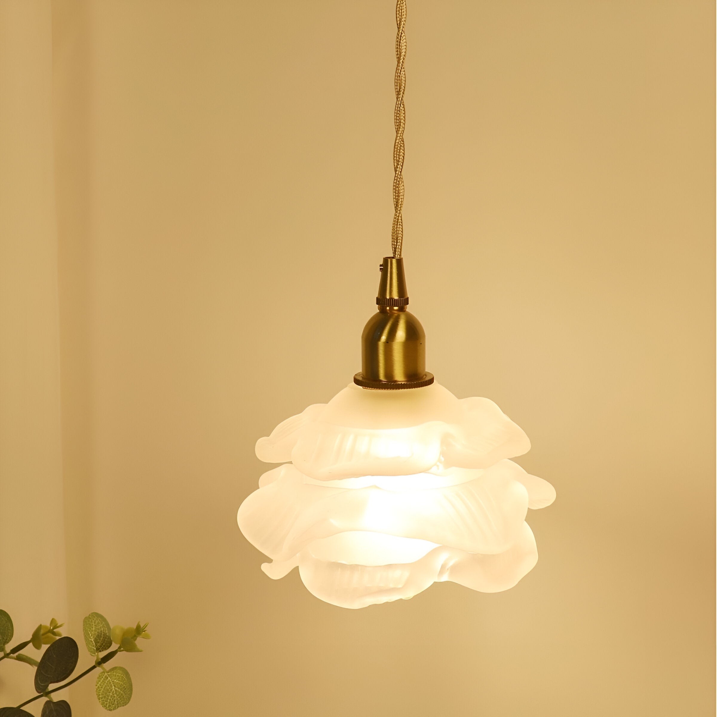 Vintage rozen glazen hanglamp HL1237