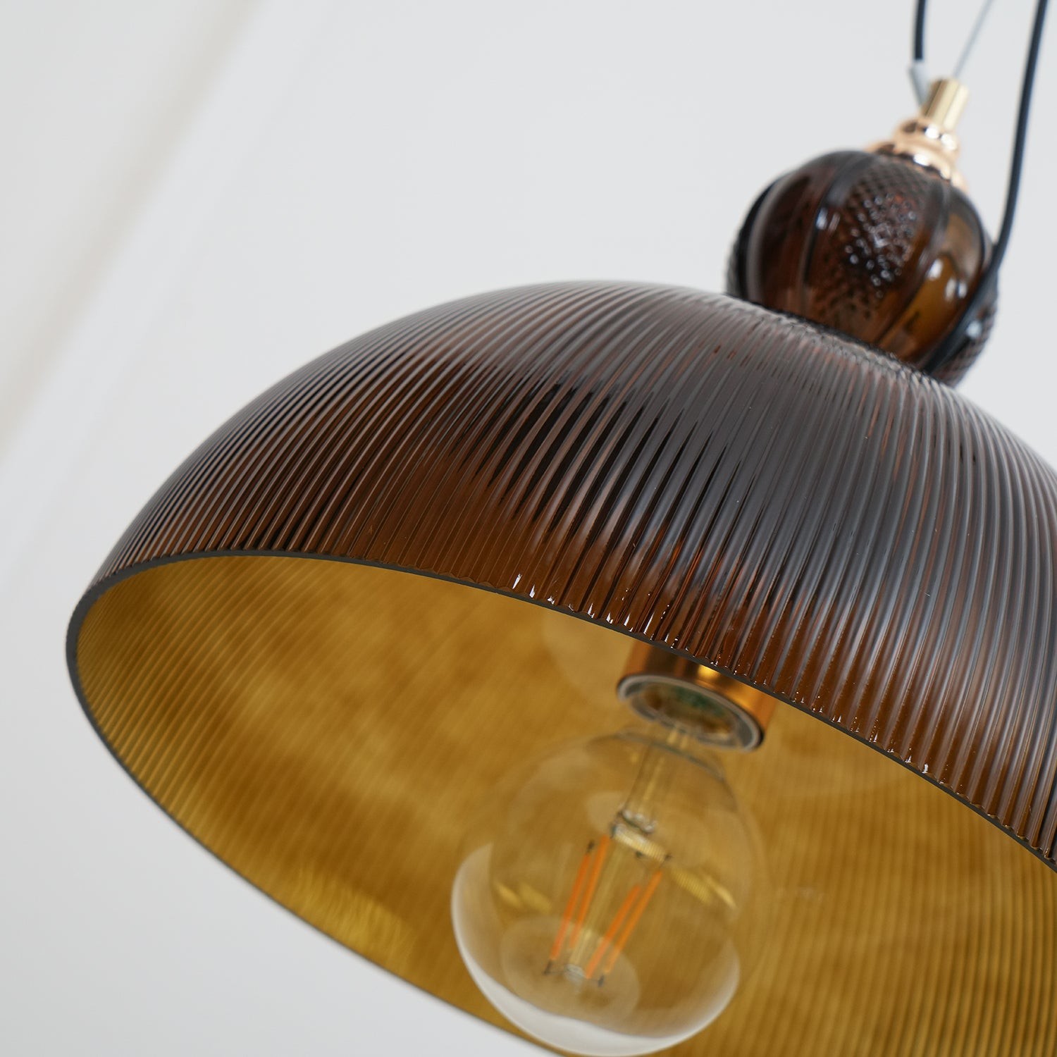 Moderne vintage gradiënt groene glazen hanglamp HL539