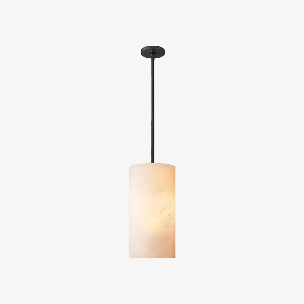 Lumastera cilindrische hanglamp met natuursteenstructuur - Luxe lamp voor de woonkamer HL2544
