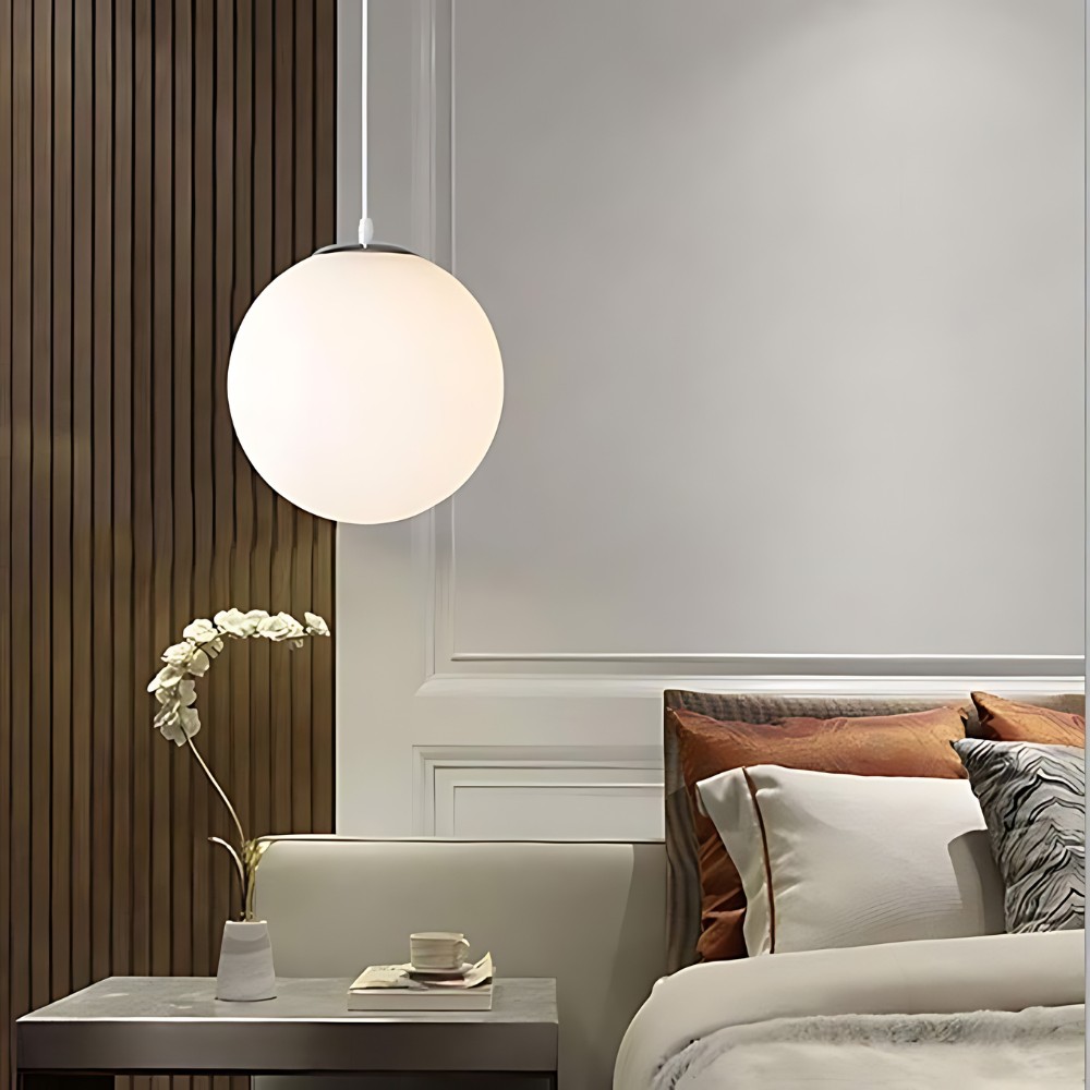Nordic Globe Melkachtig Glazen Hanglamp HL1314