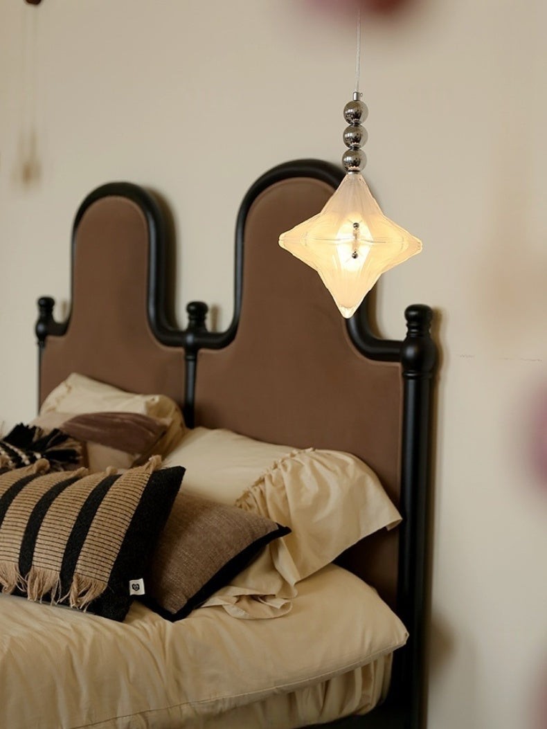 Art Deco Astris Elara Star hanglamp - hanglamp van matglas met geometrische stijl HL1792