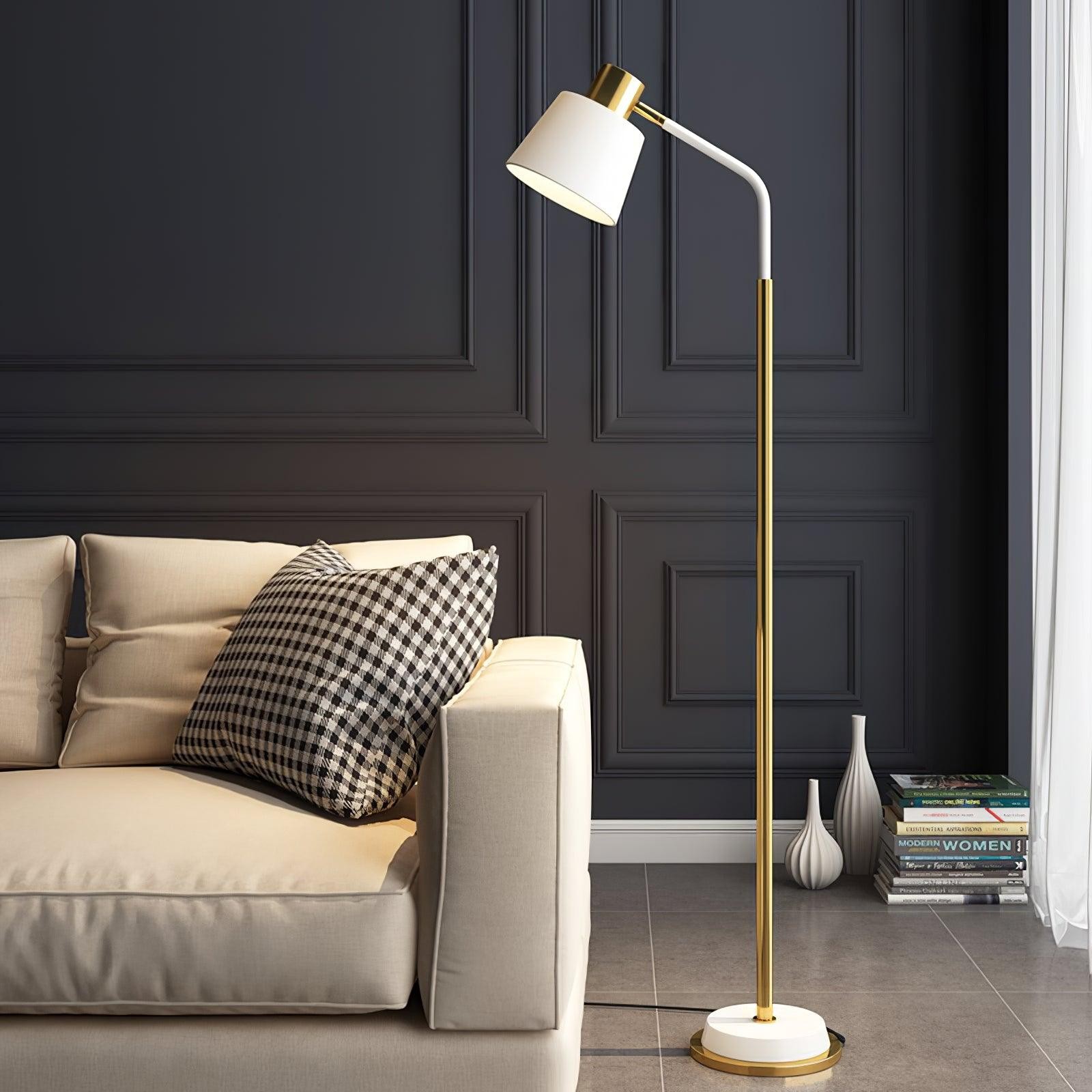 Moderne eenvoudige luxe metalen kleurblokkerende vloerlamp HL448