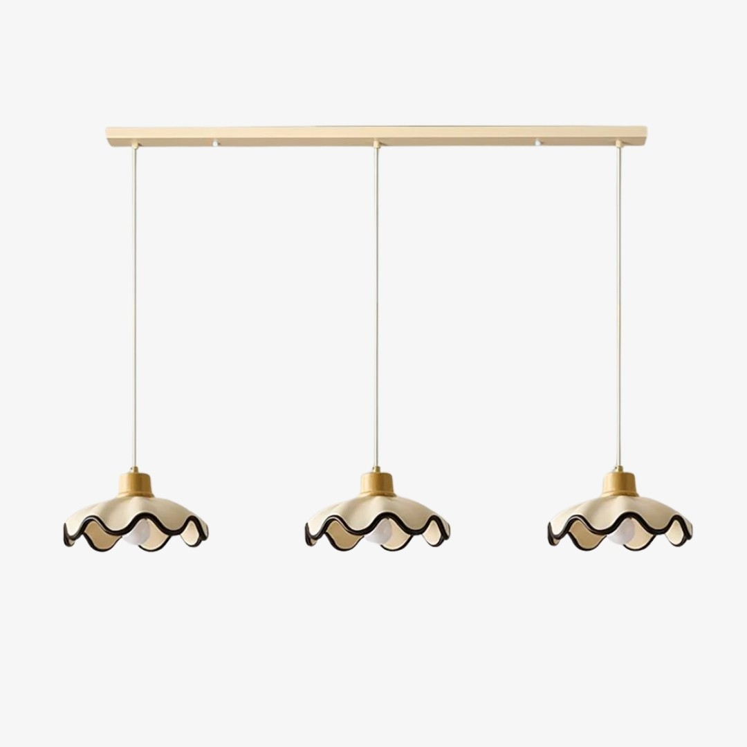 Moliro Hanglamp met Gegolfde Rand - Moderne, Golvende Verlichting voor de Eetkamer HL2311