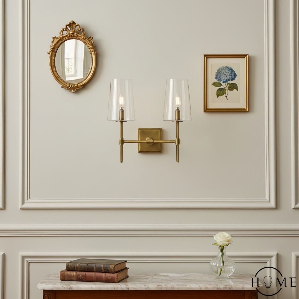 Derlina Multi-Head Kandelaar Helder Glas Wandlamp – Retro Metalen Wandlamp HL1428