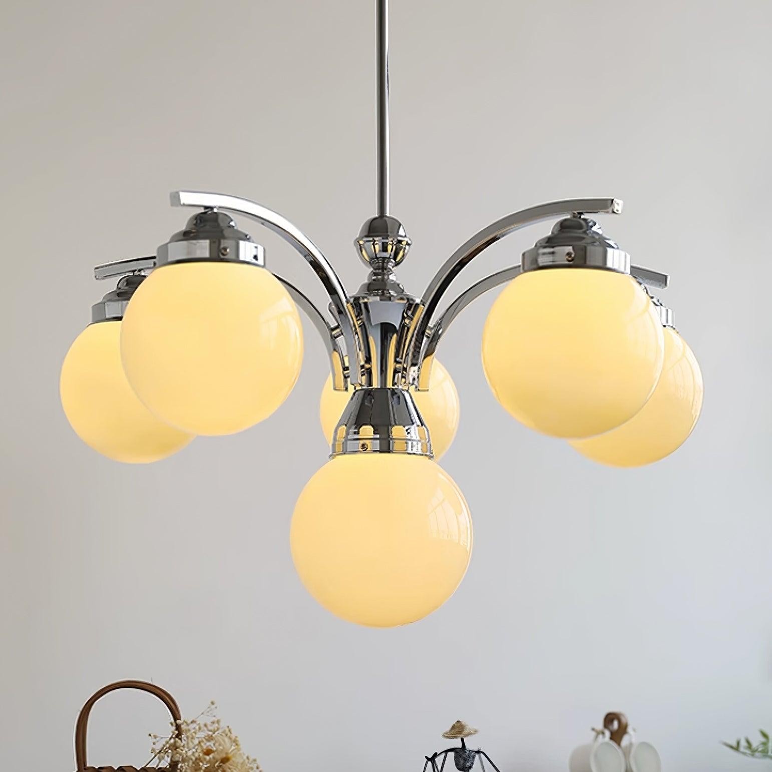Franse elegante glazen bolvormige kroonluchter HL813