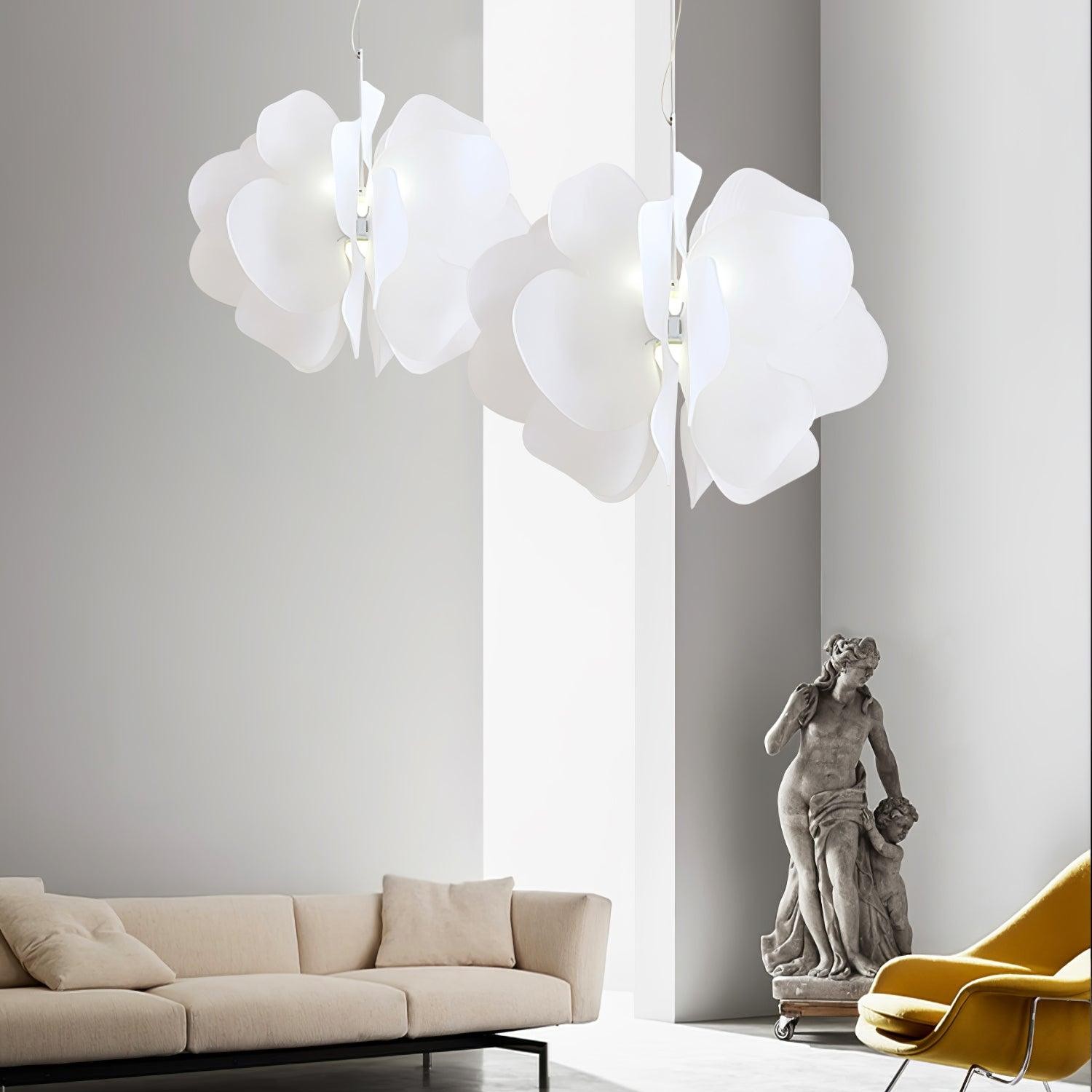 Moderne hanglamp met plastic bloemendesign HL673