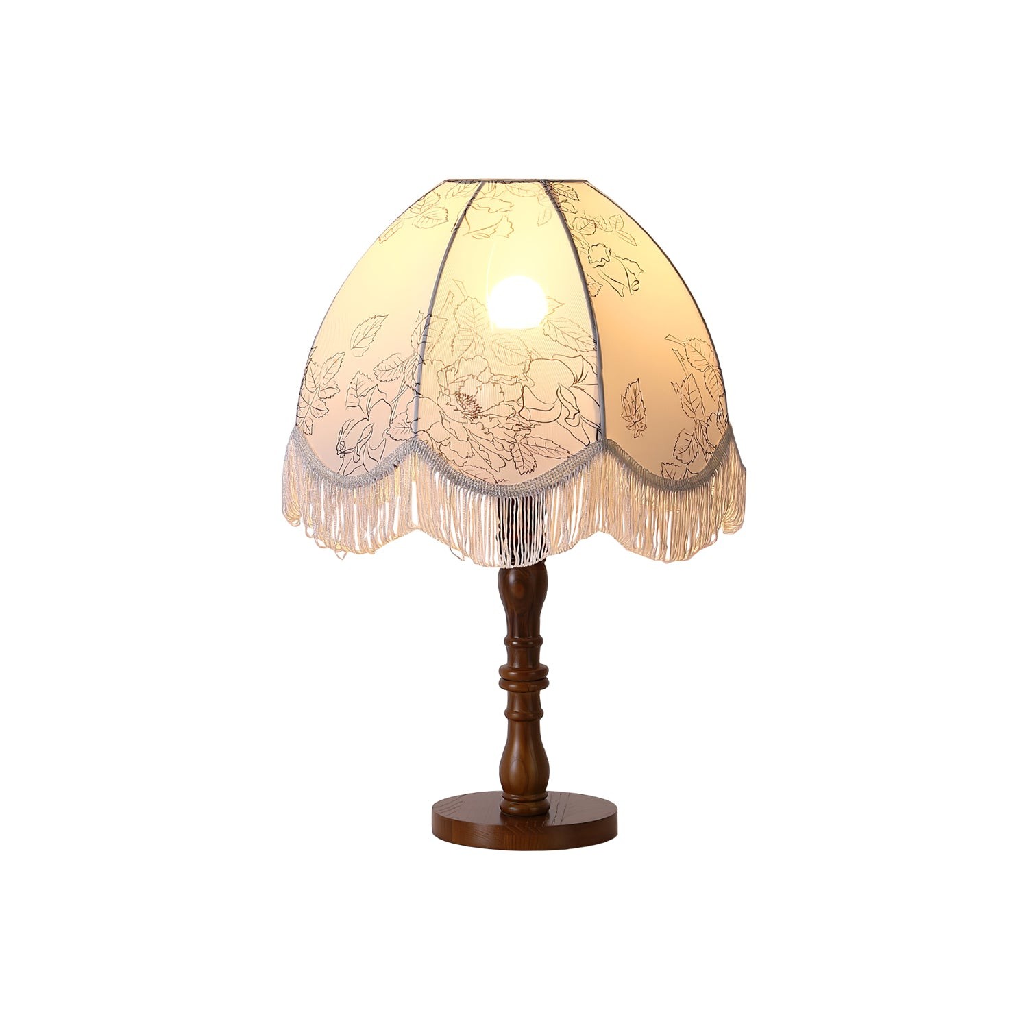 Luxe bedrukte kwast tafellamp HL802