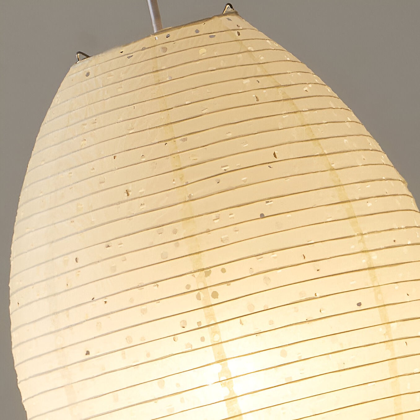 Traditionele Japandi Wabi-Sabi elliptische papieren hanglamp HL3495