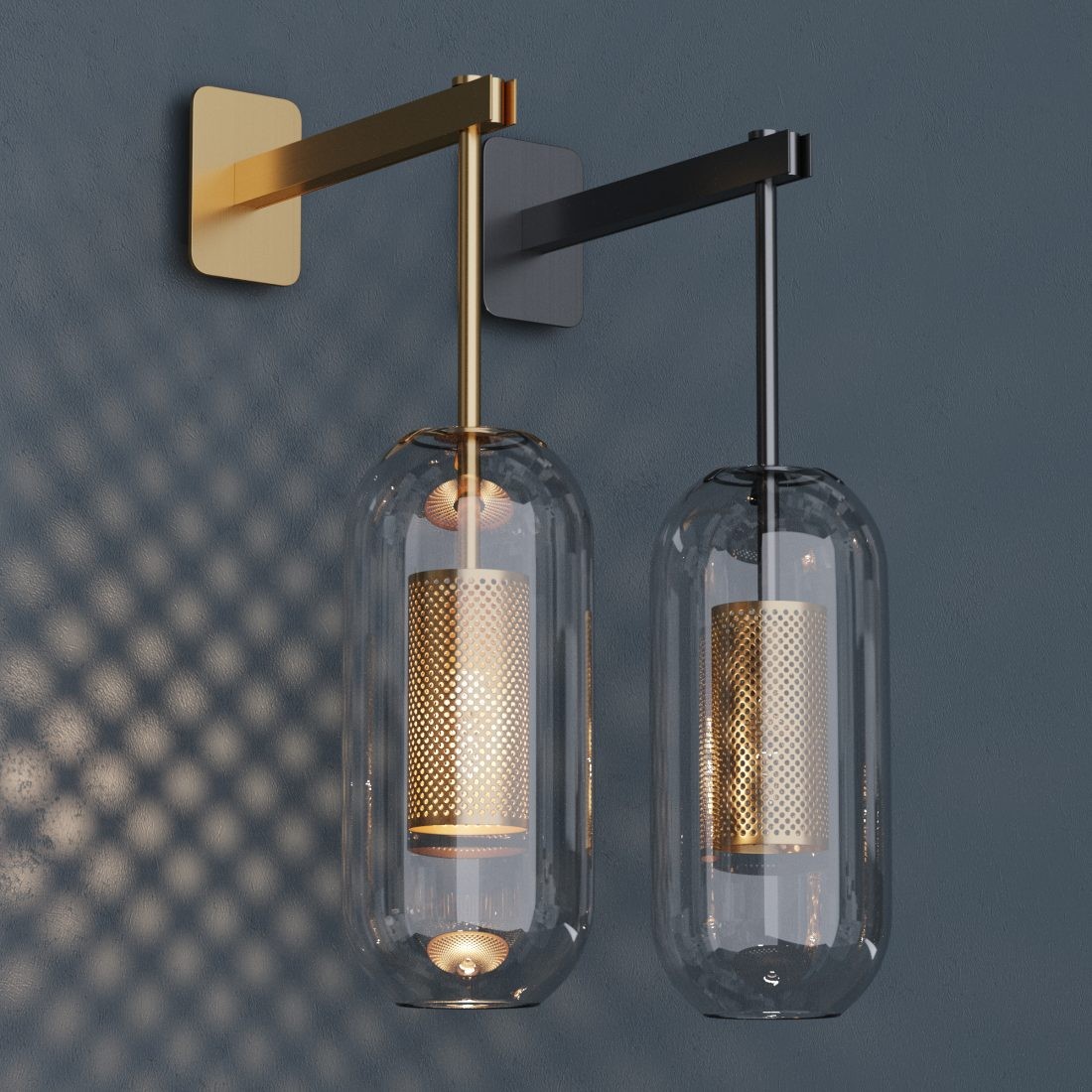 Vadim Geperforeerde Kooi Wandlamp Industrieel