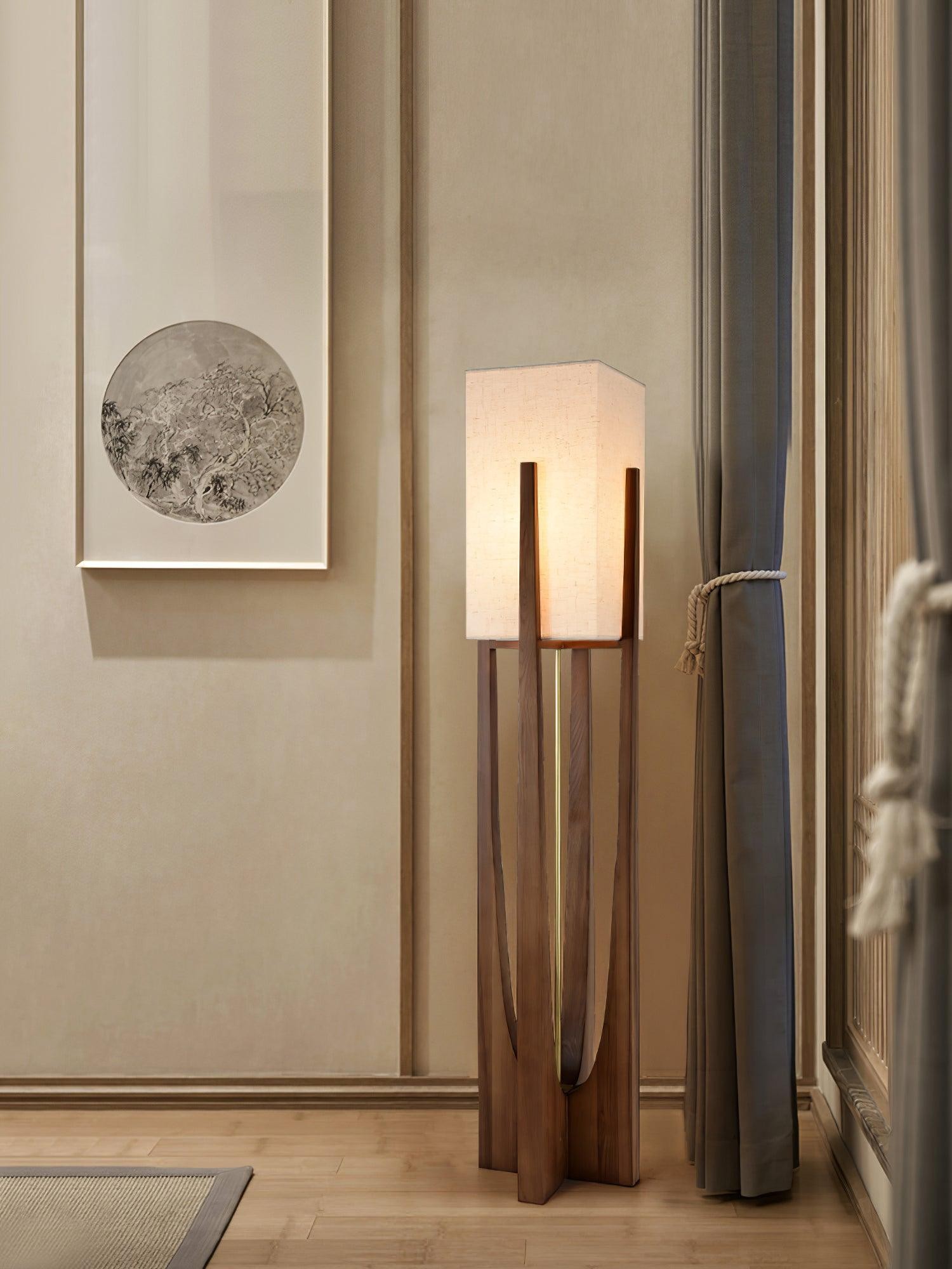 Vintage Wabi-stijl vloerlamp HL443