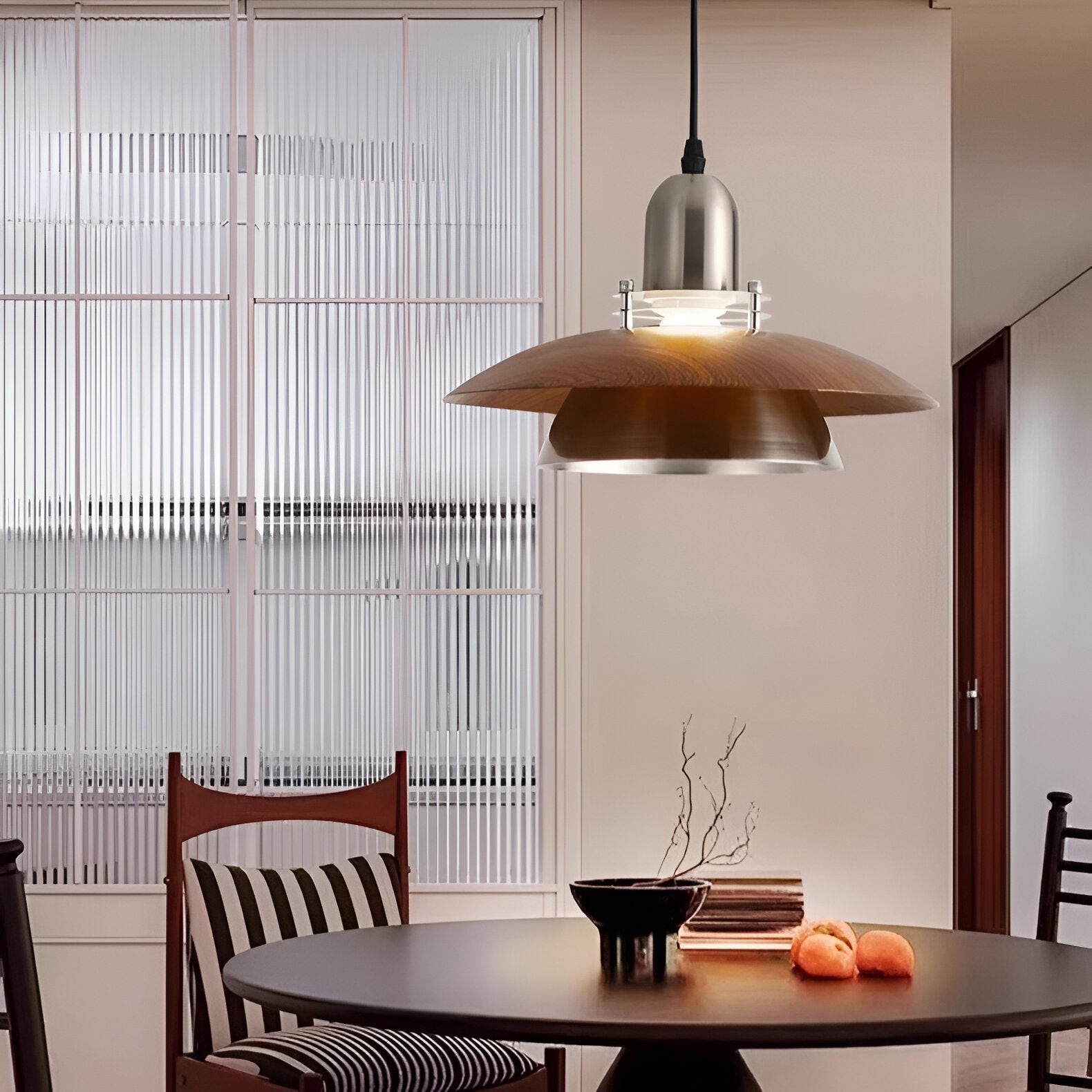 Retro middeleeuwse metalen vliegende schotel hanglamp HL1239
