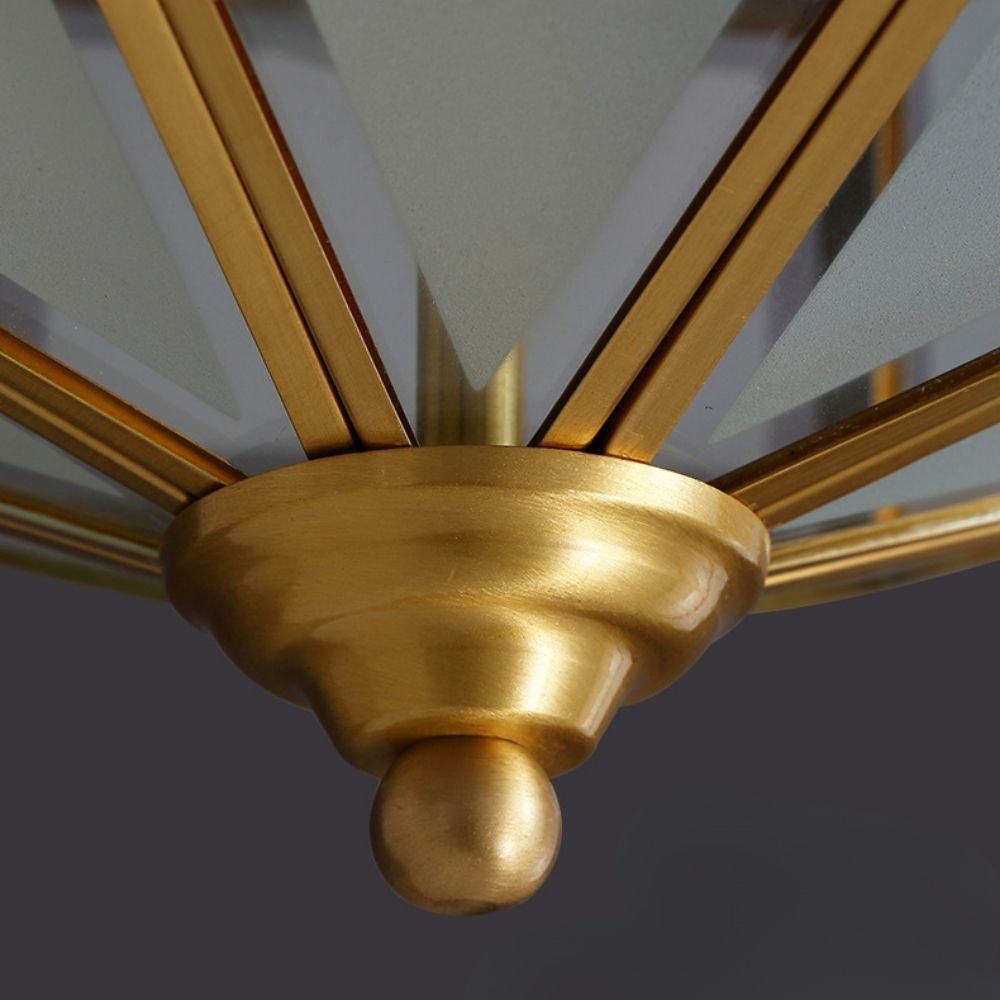 Braleen Antieke Plafondlamp in Lantaarnstijl - Helder Glas Design voor Woon- en Slaapkamer HL2210