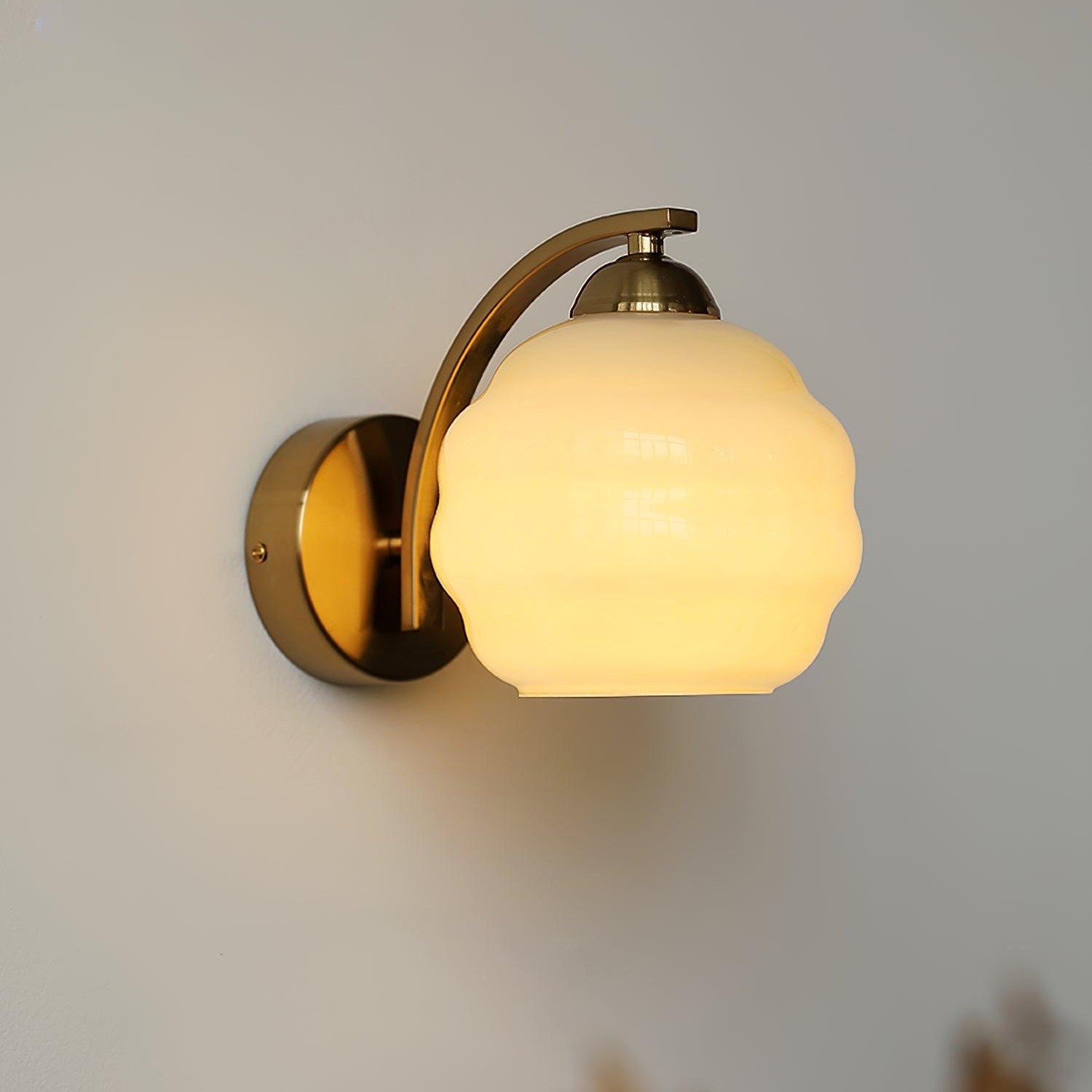 Vintage Glazen Bauhaus Art Deco Wandlamp HL282