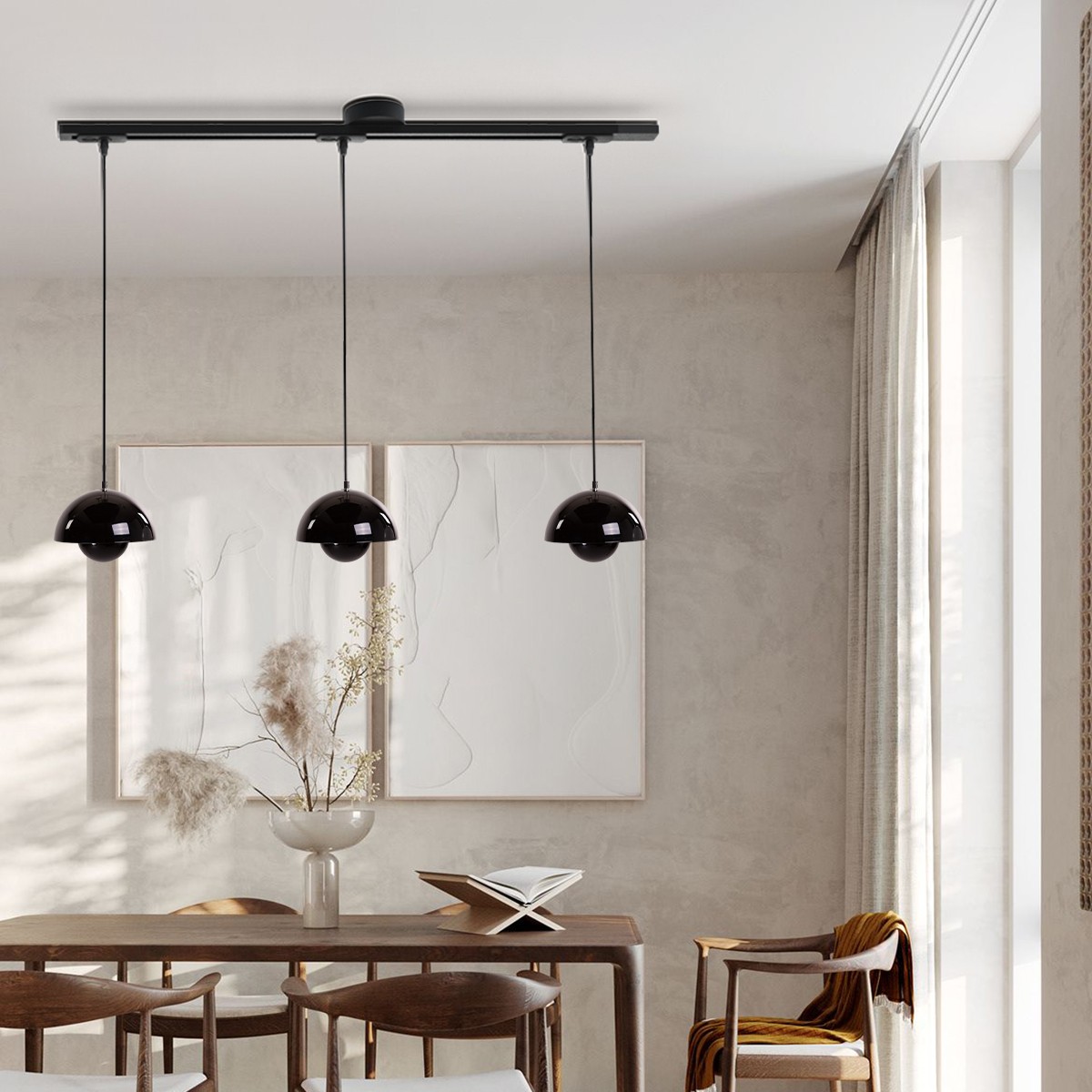 Zwenkarm enkel ophangsysteem voor een hanglamp HL202