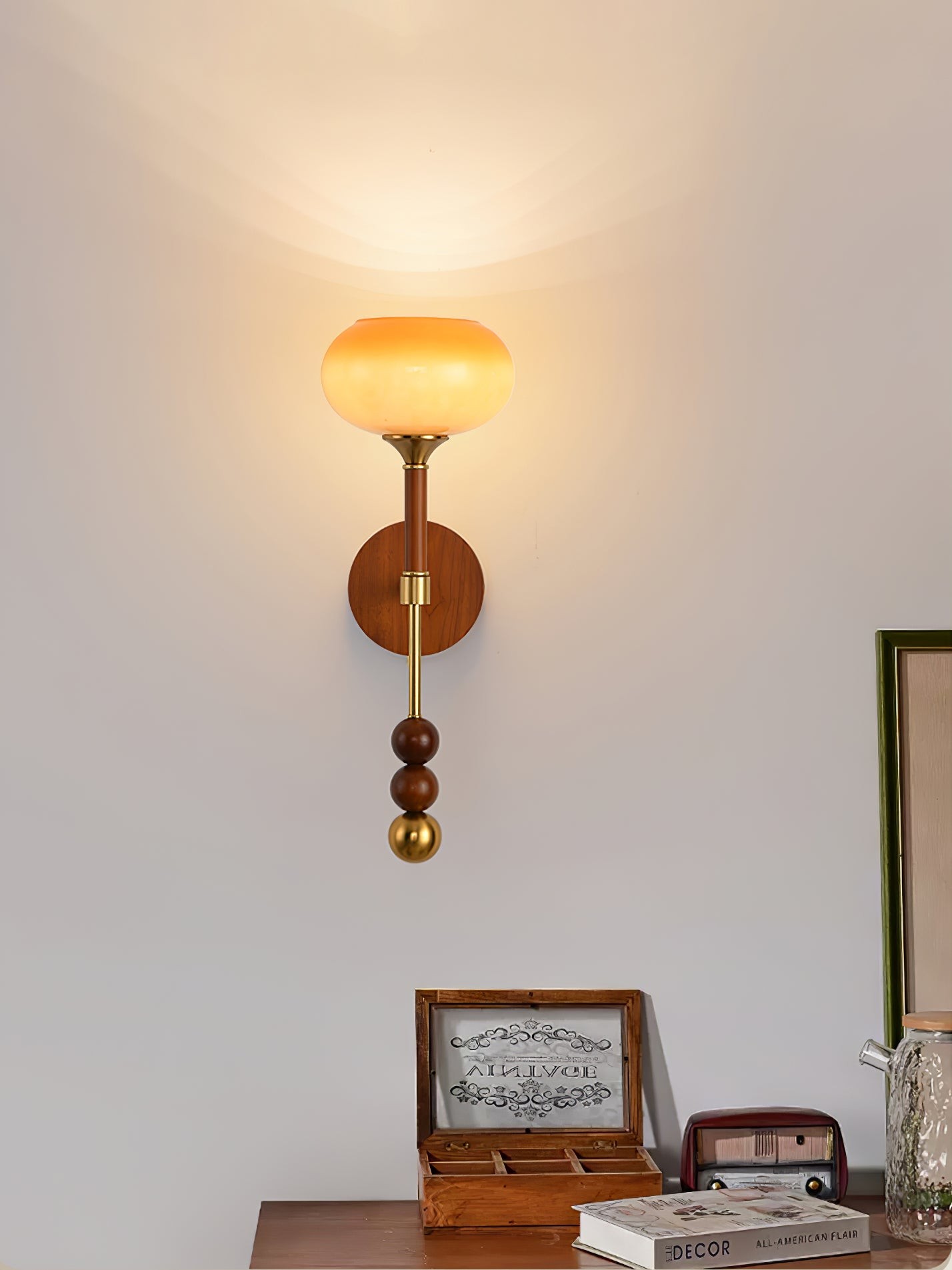 Retro Massief Houten Serie Wandlamp HL769