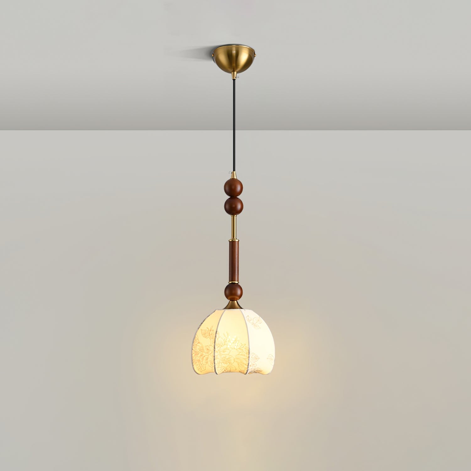 Retro massief houten serie hanglamp HL770