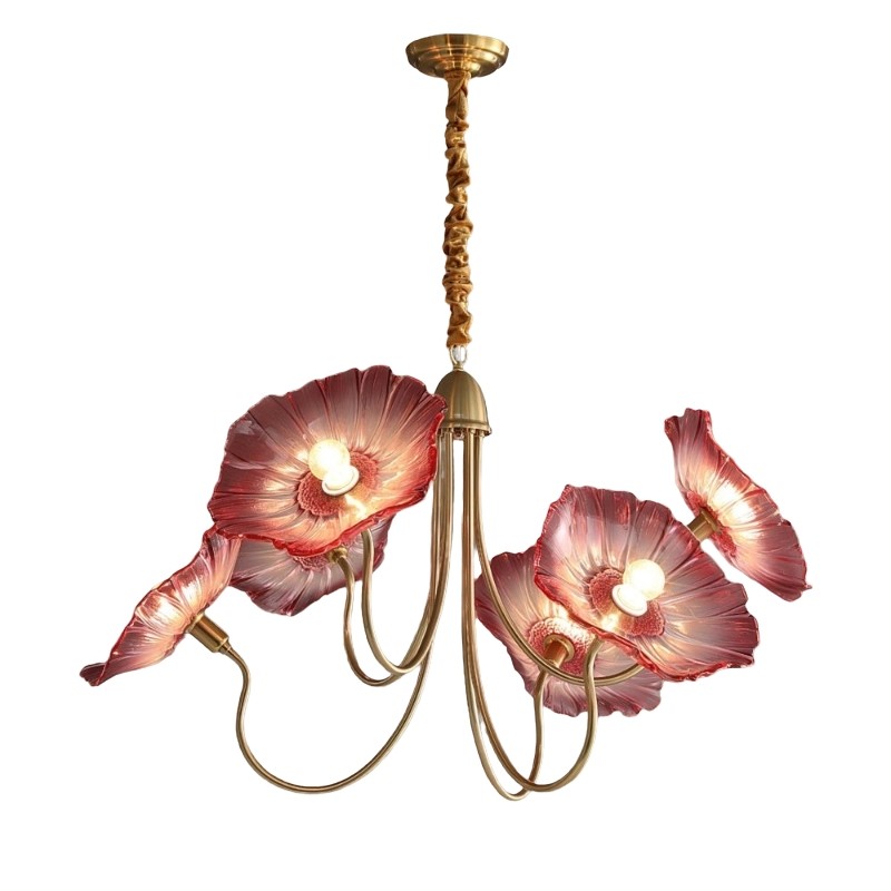 Nordic Lotusblad Glazen Bloem Hanglamp HL277