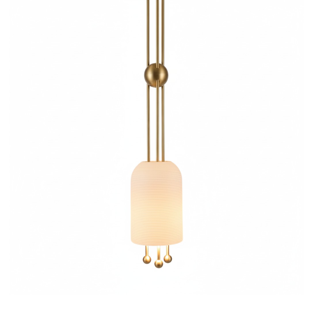Hanglamp met glazen lantaarn HL3032