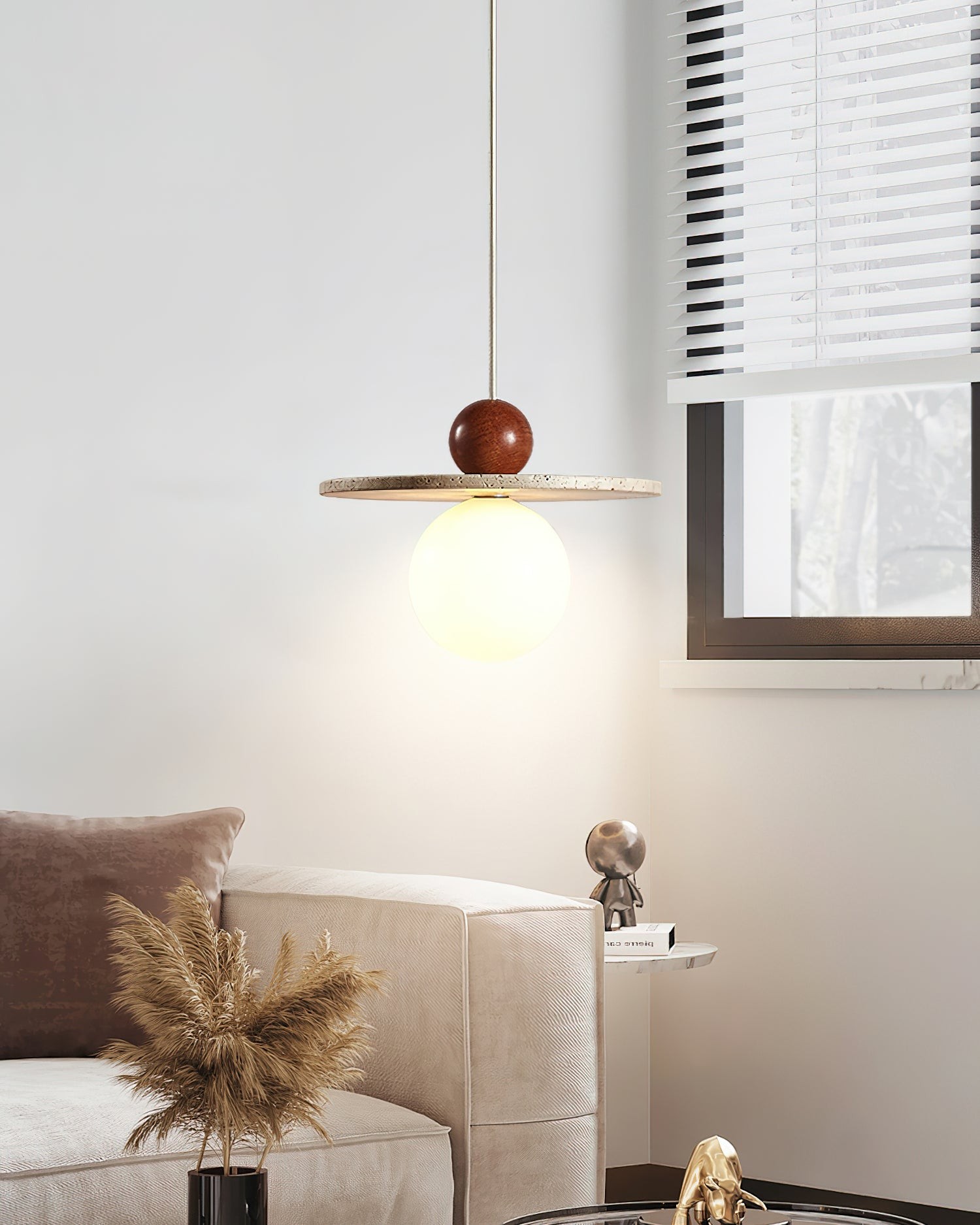Retro Decor Cave Stone Disc Hanglamp HL956