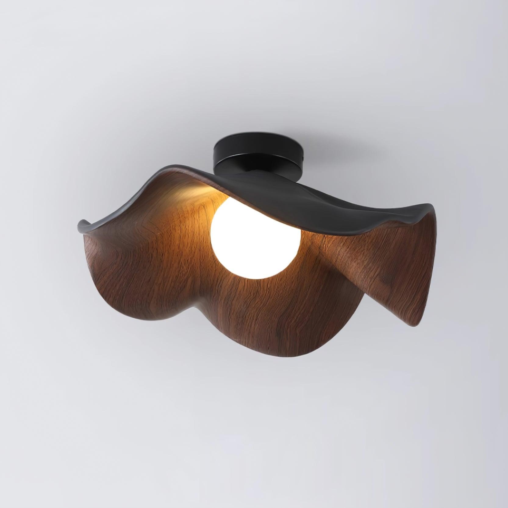 Nieuwe moderne eenvoudige plafondlamp met walnootnerf HL510