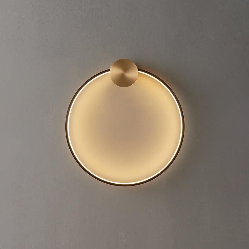 Minimalistische creatieve eenvoudige messing ronde LED-wandlamp HL776