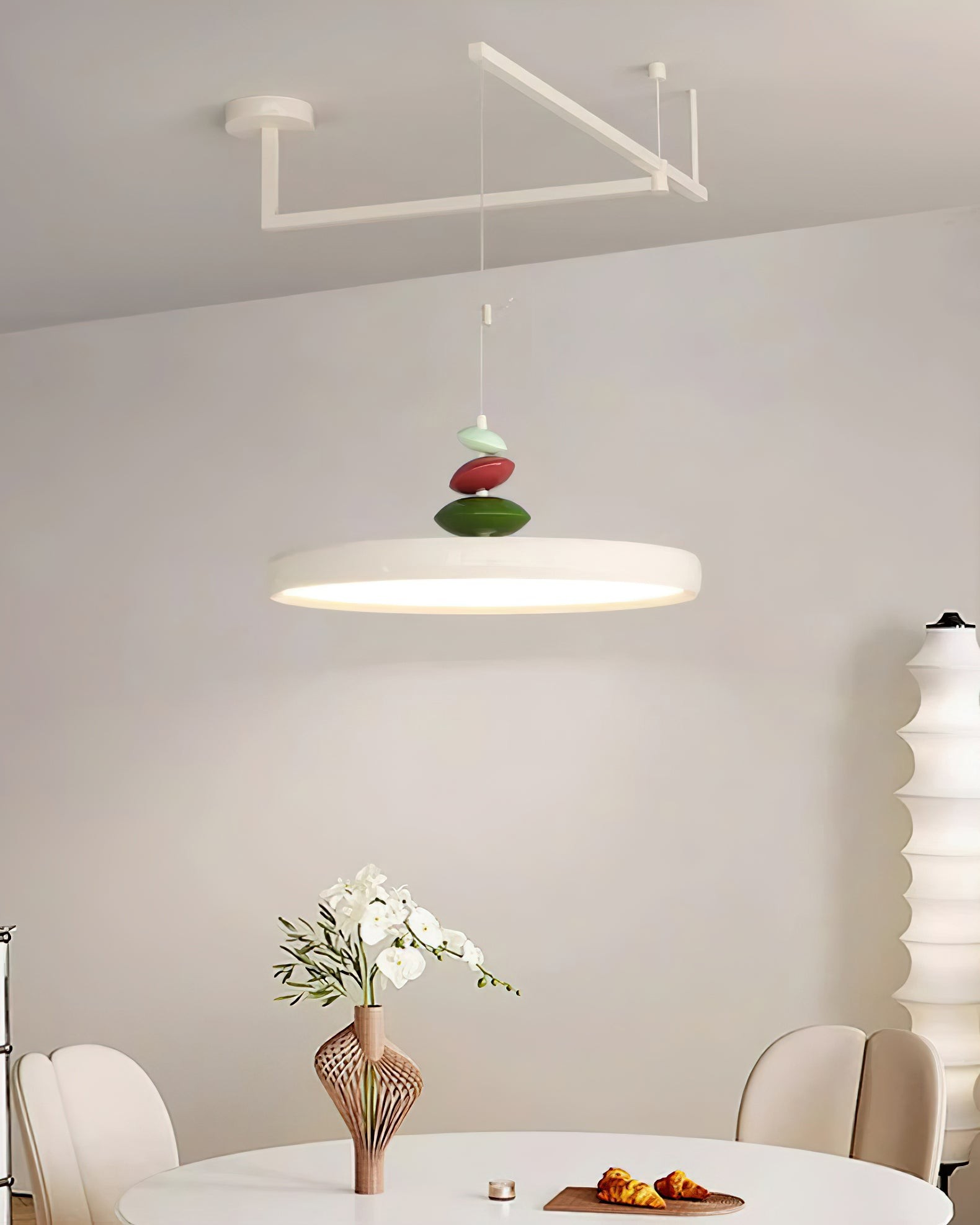 Hanglamp met zwenkarm van steen HL906