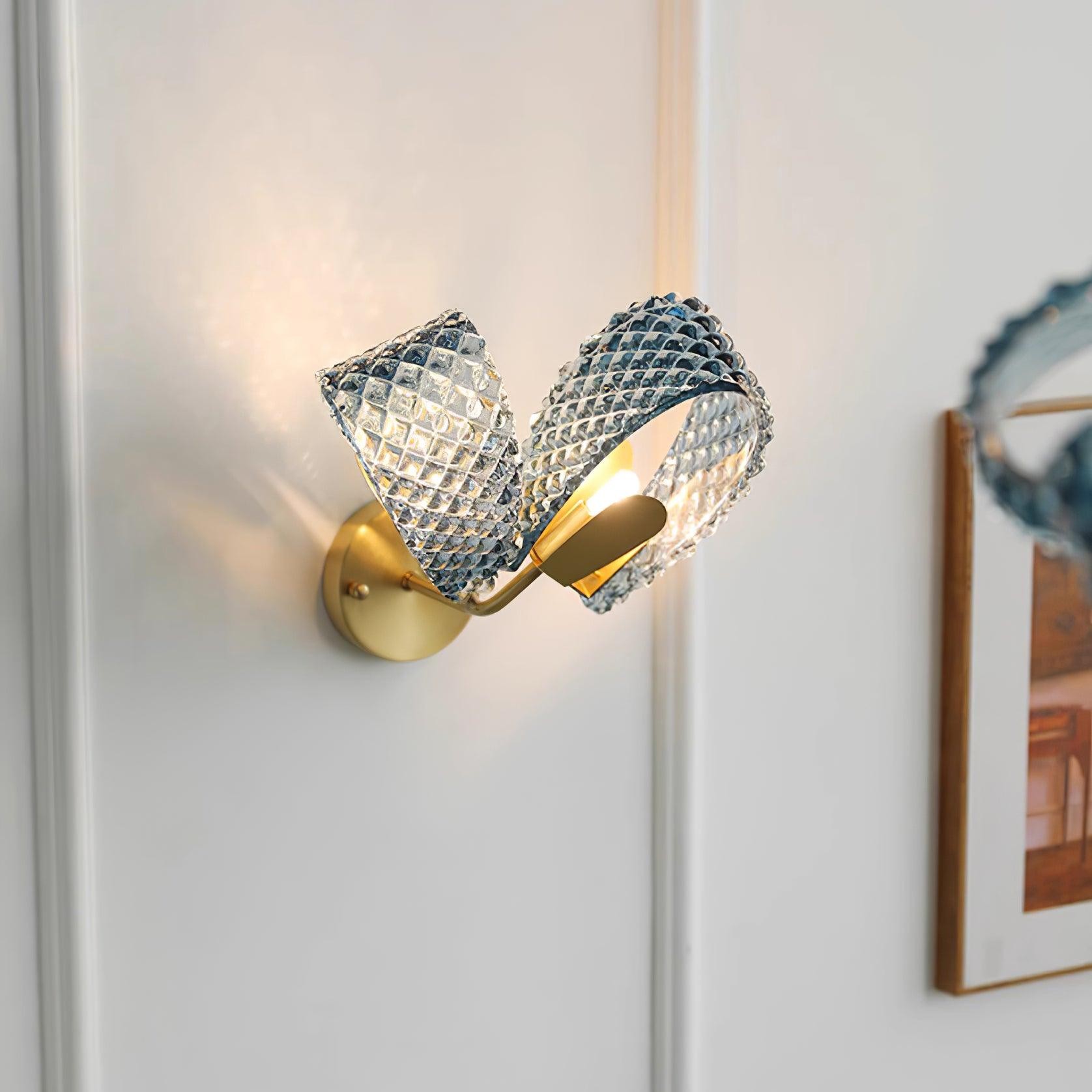 Creatieve Licht Luxe Blauwe Lint Wandlamp HL381