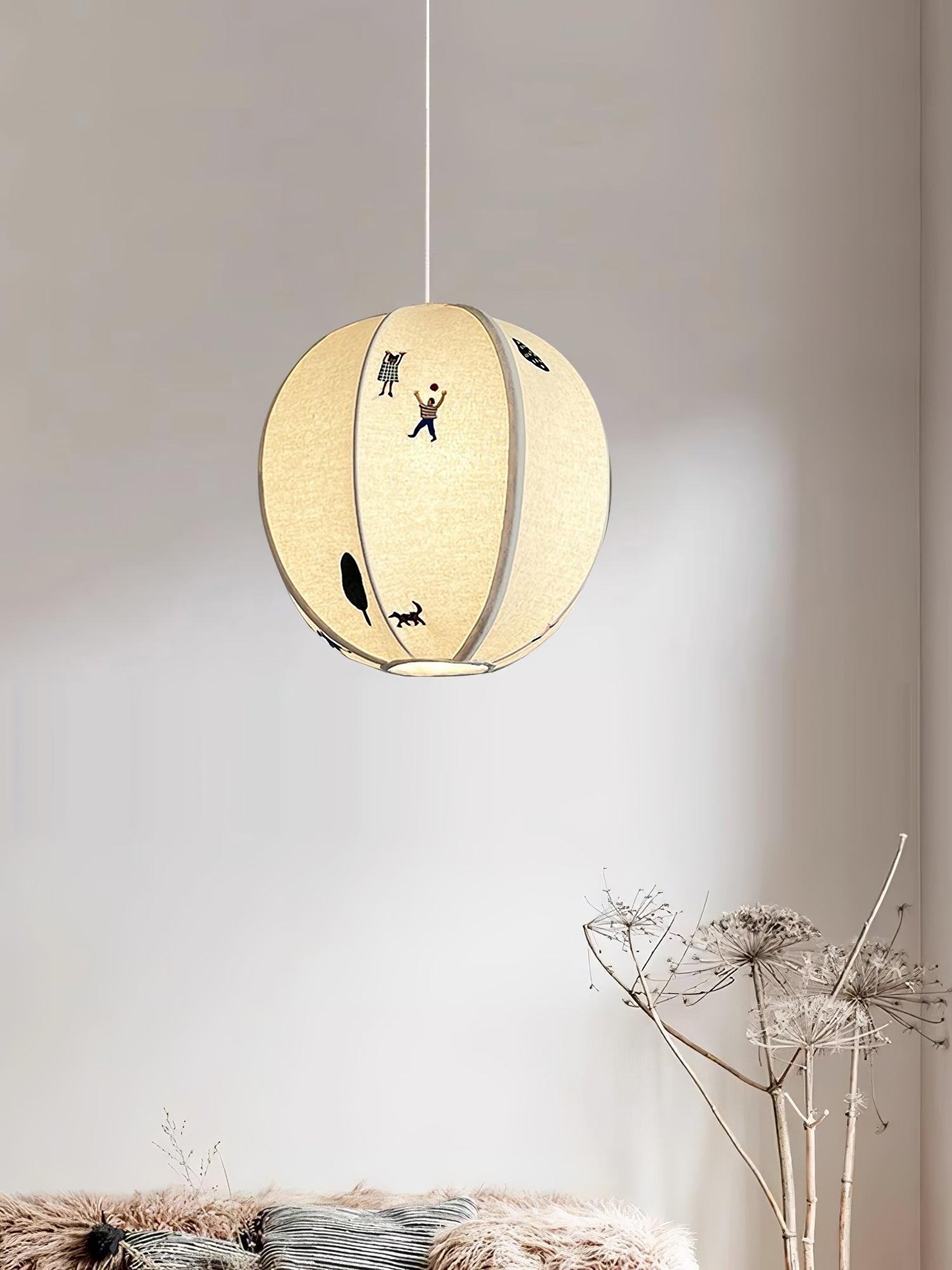 Park geborduurde textiel hanglamp HL634