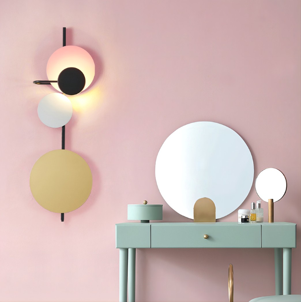 Moderne Kleurrijke Ronde PLANET Wandlamp