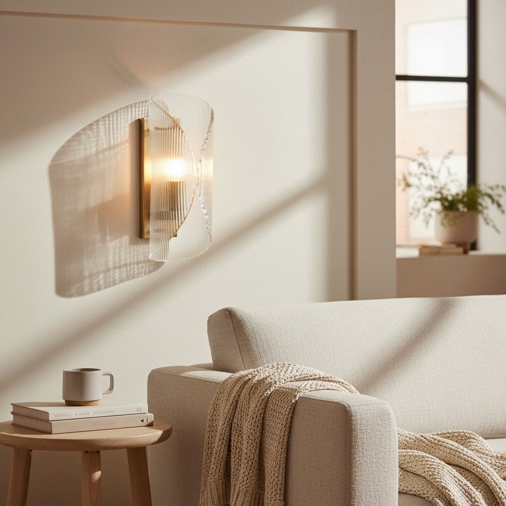 Velora Cilindervormige Glazen Wandlamp - Verfijnde Messing Wandlamp voor Hal of Naast het Bed HL1922
