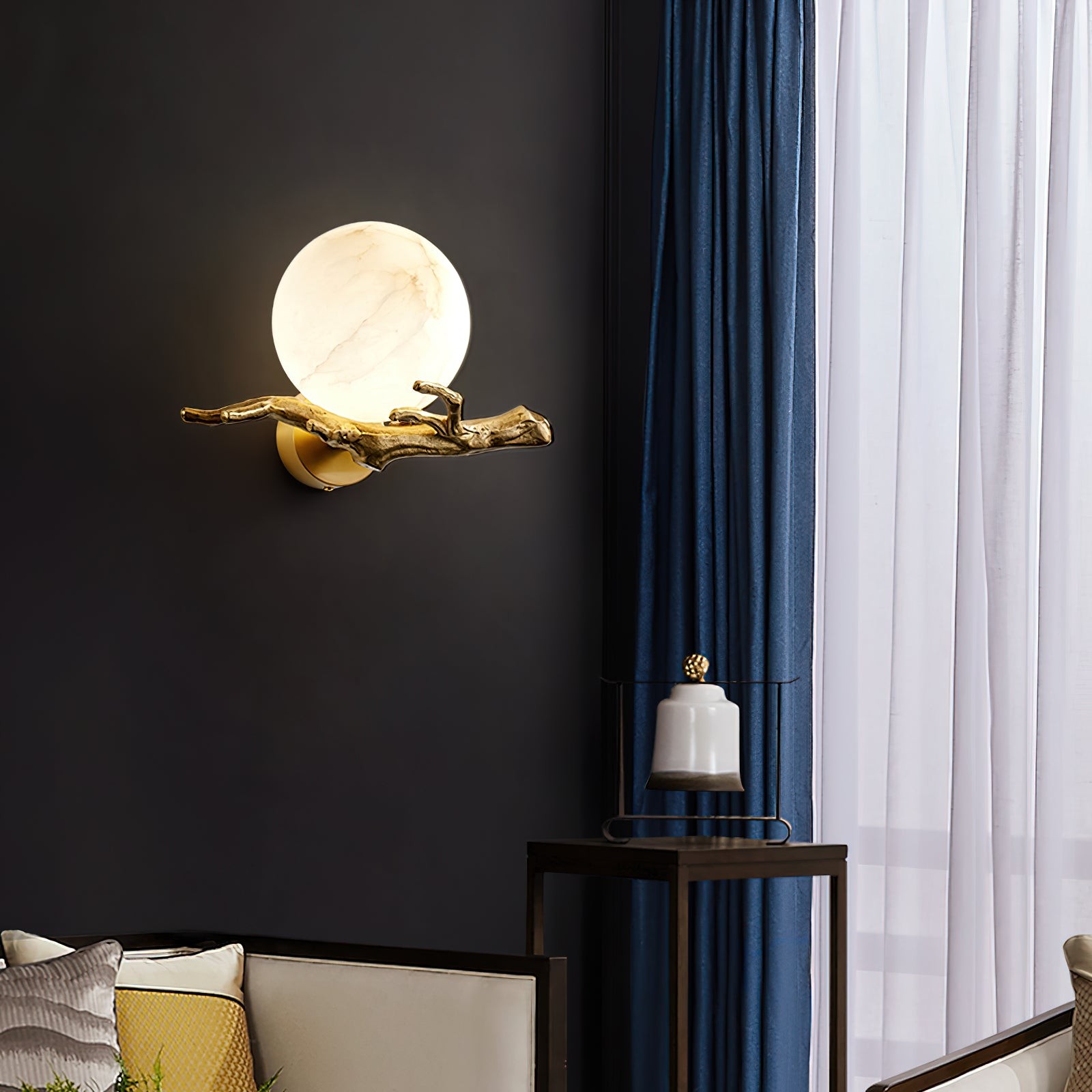 Retro Twigs Alabaster wandlamp HL2988