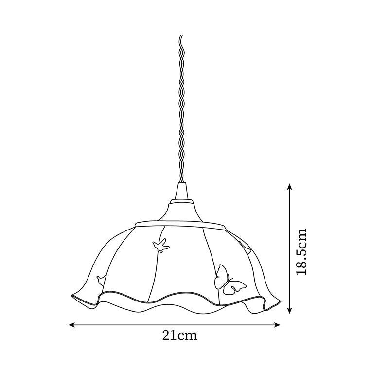 Retro crèmekleurige keramische hanglamp HL959