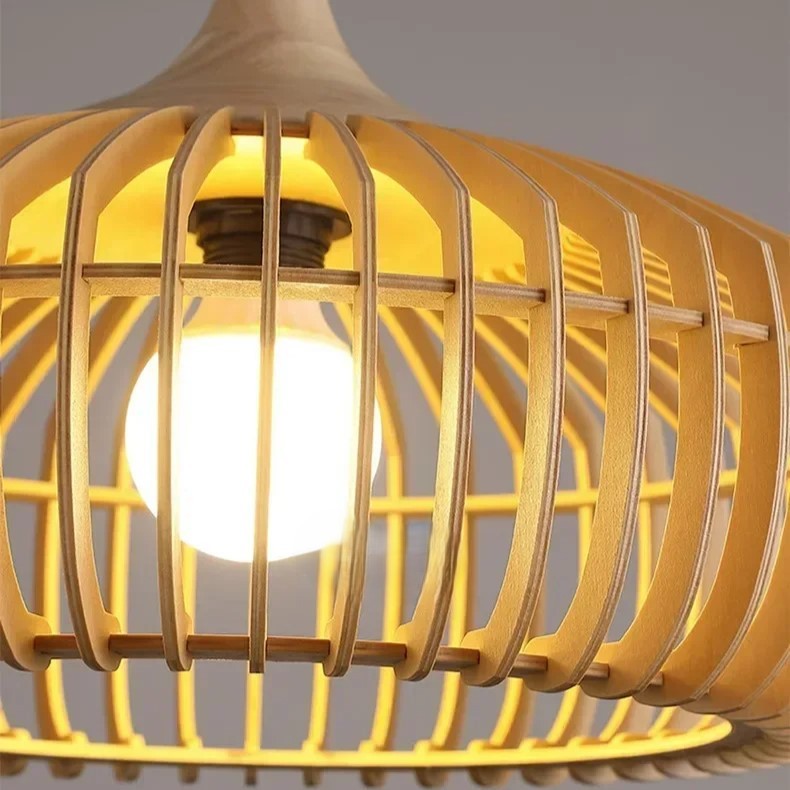 De Halo of Zen Japandi houten hanglamp HL3390