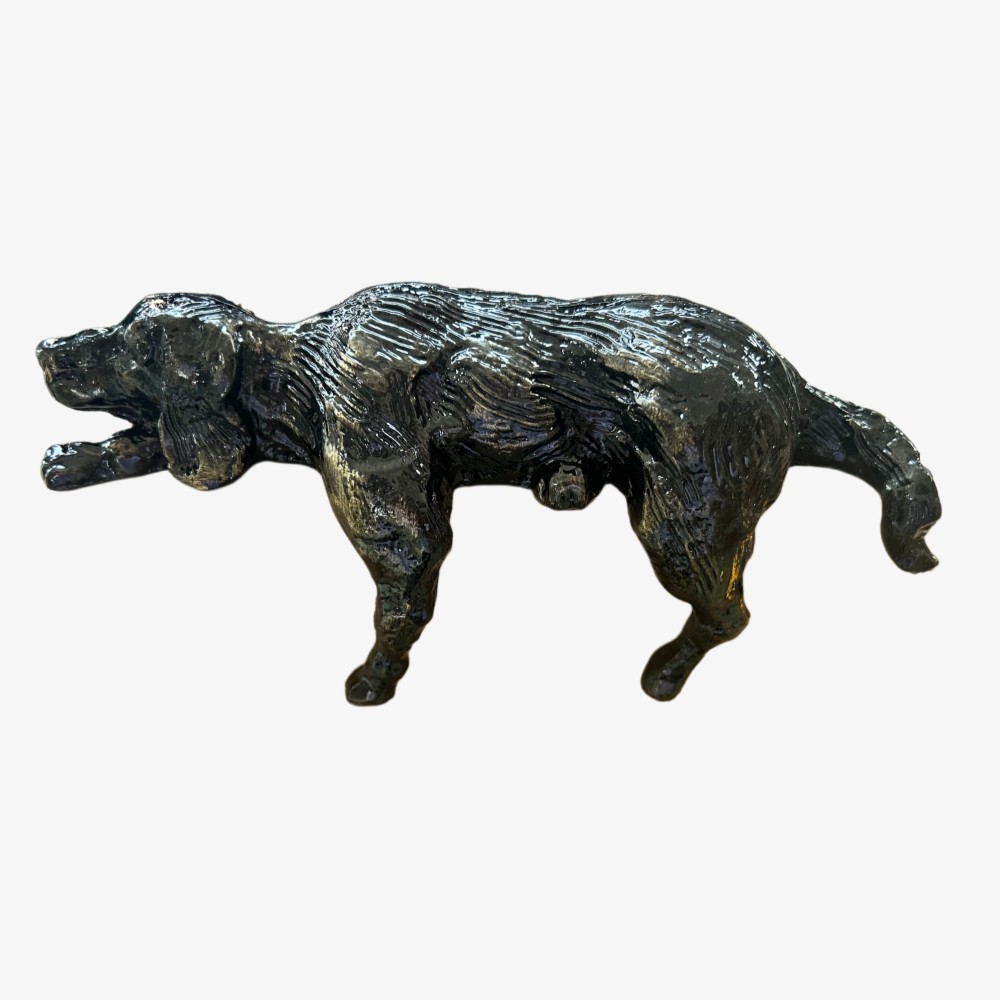 Floxo Lazy Dog sculptuur met geometrisch ijzeren ontwerp - Moderne woondecoratie voor woonkamers en kantoren HL2505