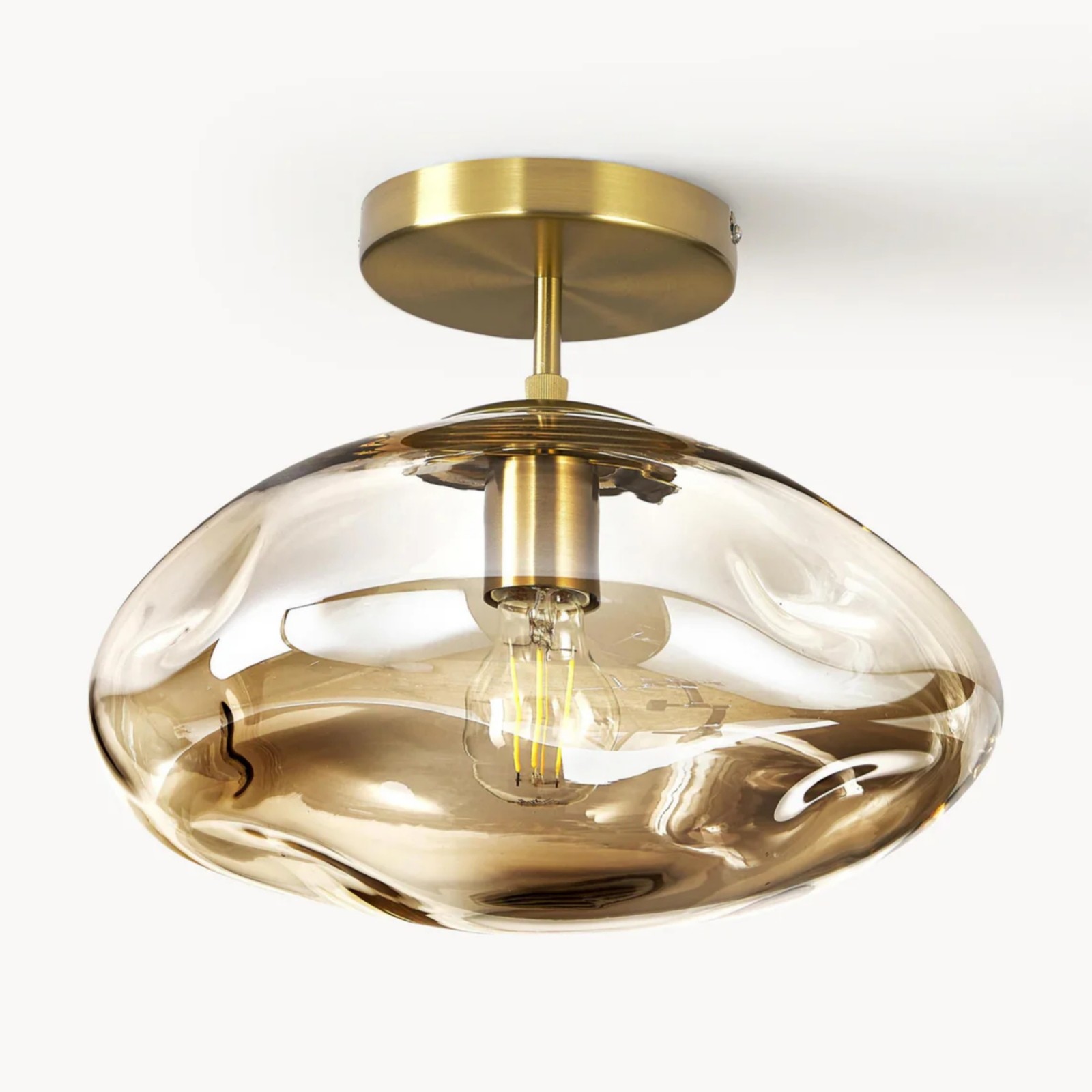 Moderne plafondlamp van chroomspiegelglas - minimalistische stijl voor woonkamer HL1054