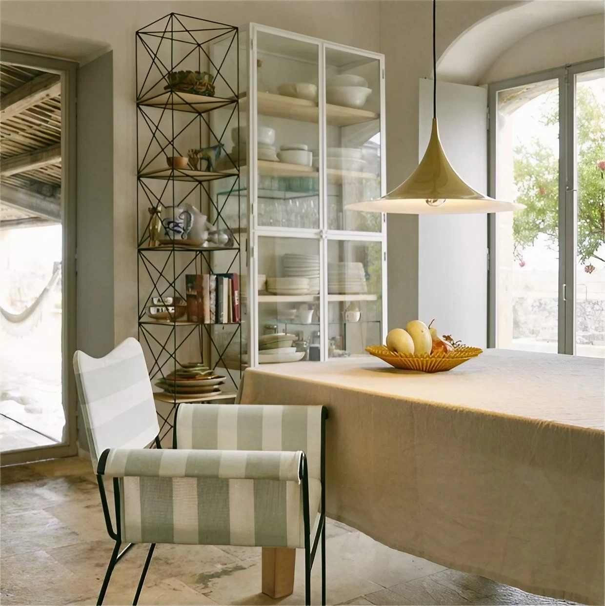 Mid Century Moderne Hoor Metalen Hanglamp