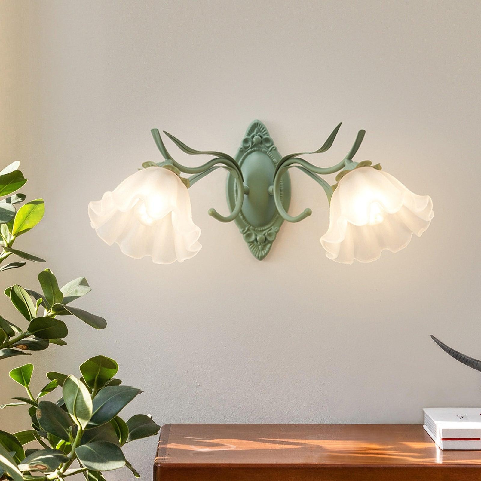 Nordic Retro Leliebloem Glazen Wandlamp HL304