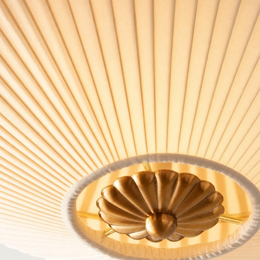 Elumina Silk Semi-Flush Mount - Moderne stoffen plafondlamp HL1391