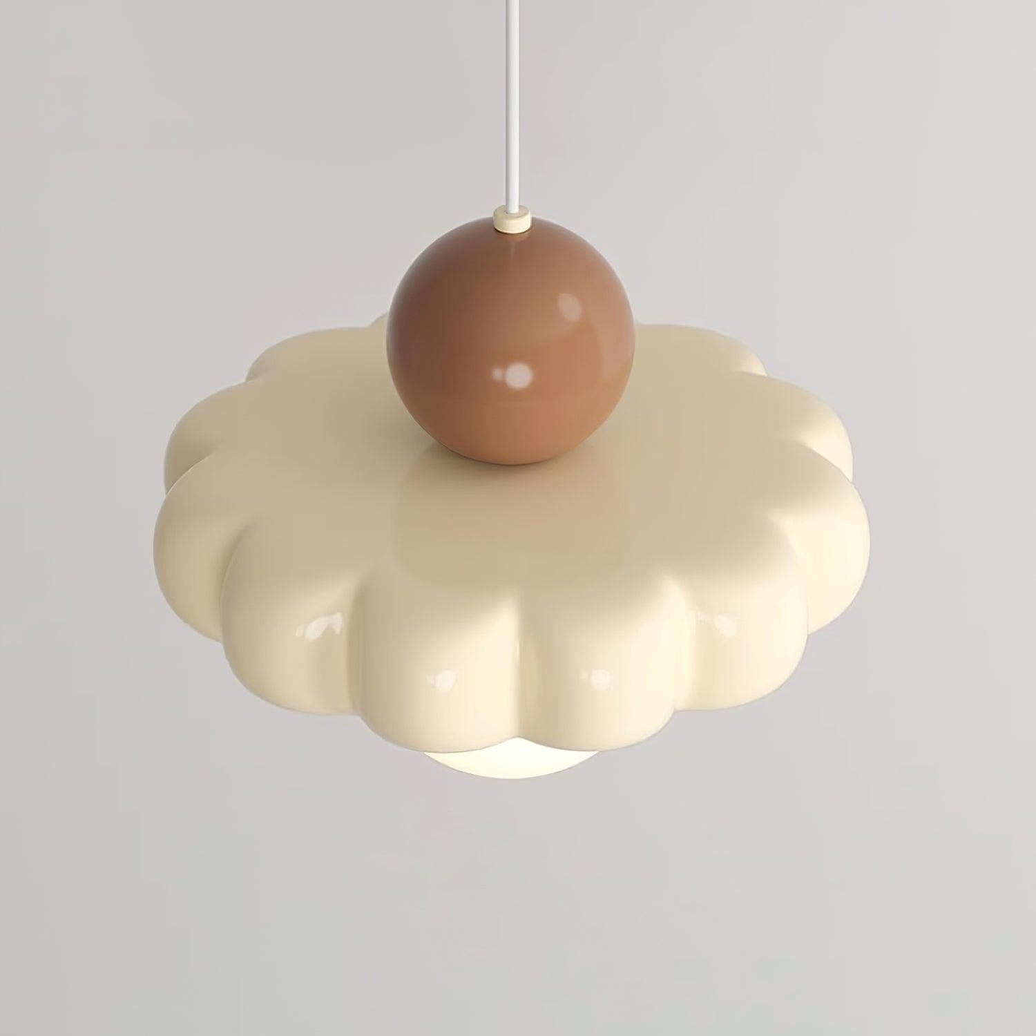 Crèmekleurige stijl lange lijn pompoen textuur hanglamp HL504
