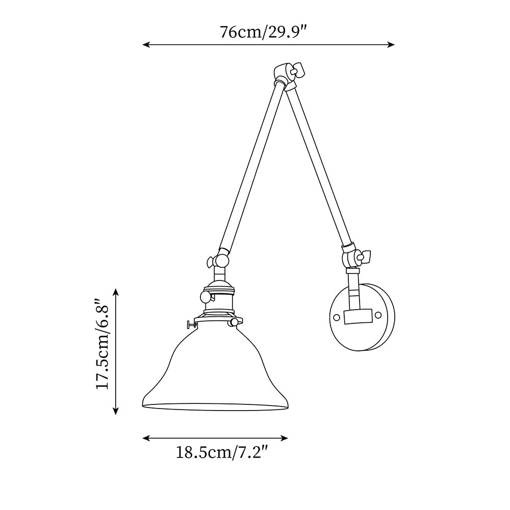 Gepersonaliseerde groene klokvormige wandlamp HL538