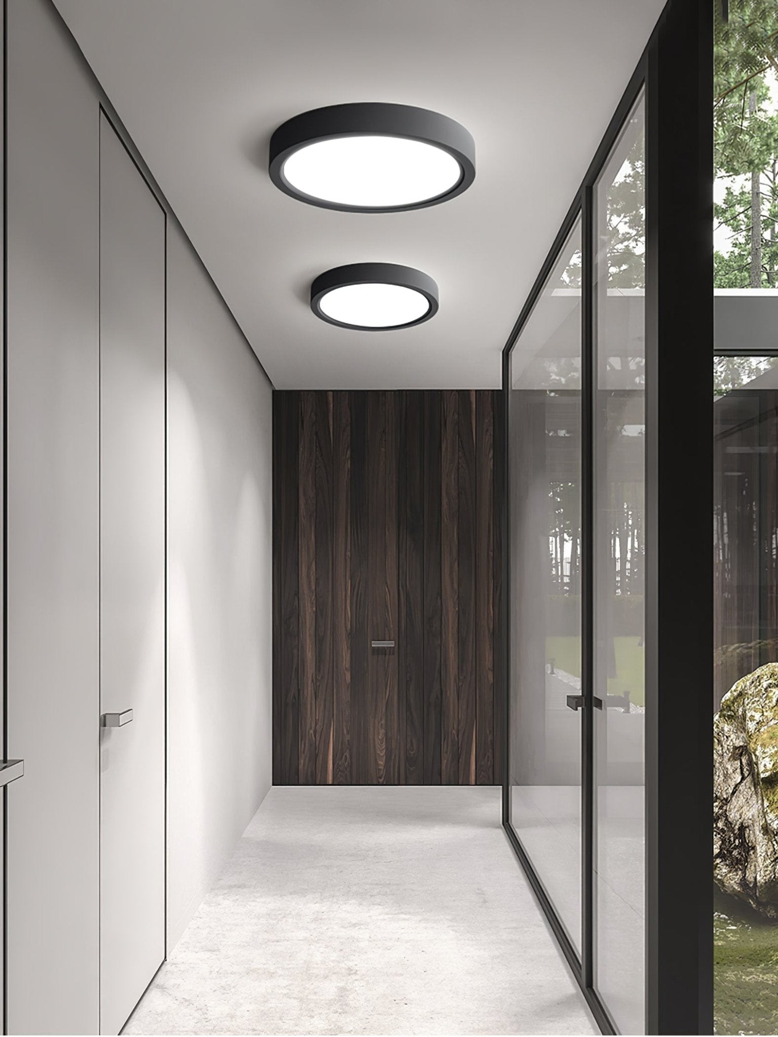 Minimalistische moderne ronde plafondlamp van acryl voor slaapkamer HL340